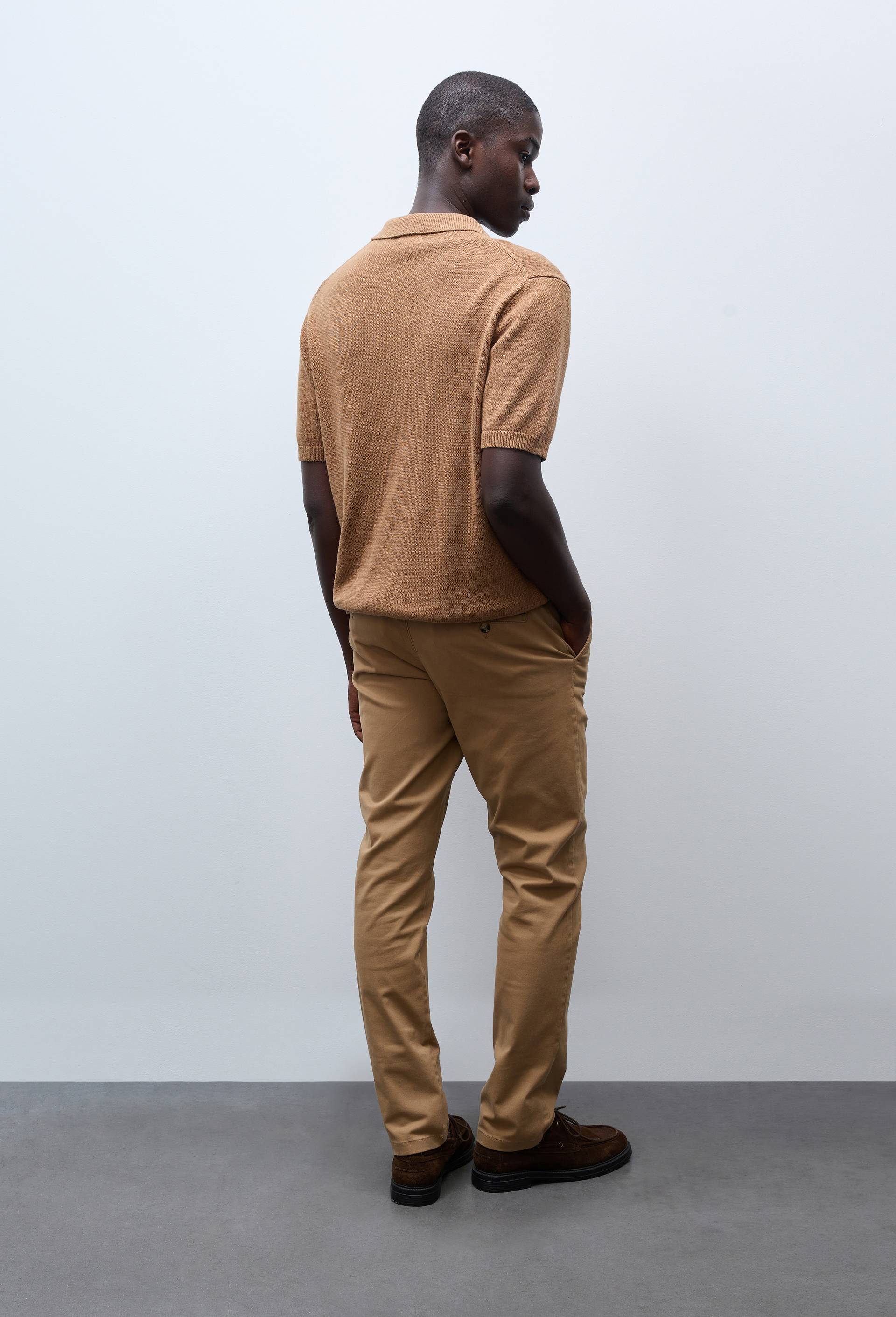 Pantalon chino straight en coton BIO GOTS, Beige, large image number 1.0