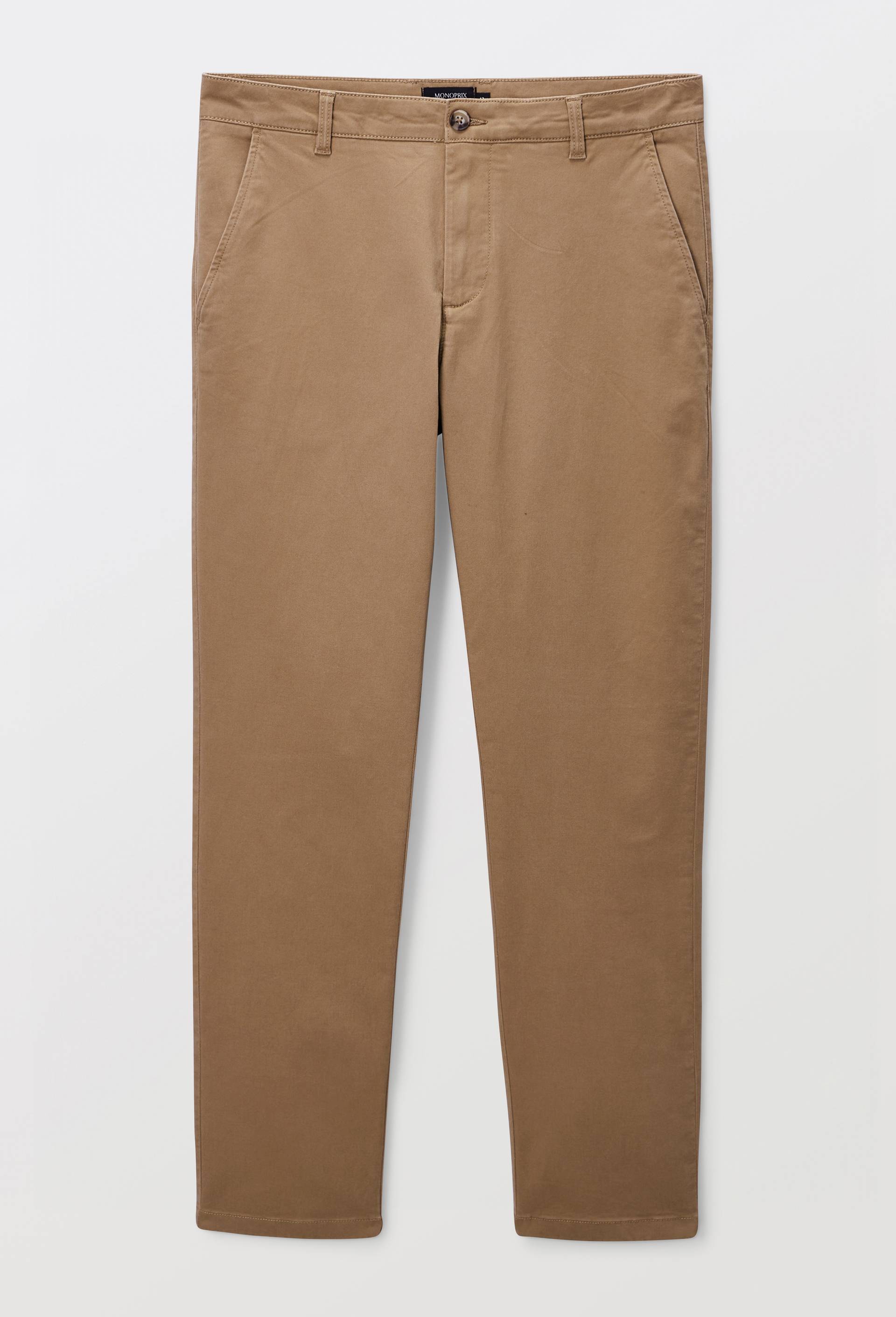 Pantalon chino straight en coton BIO GOTS, Beige, large image number 2