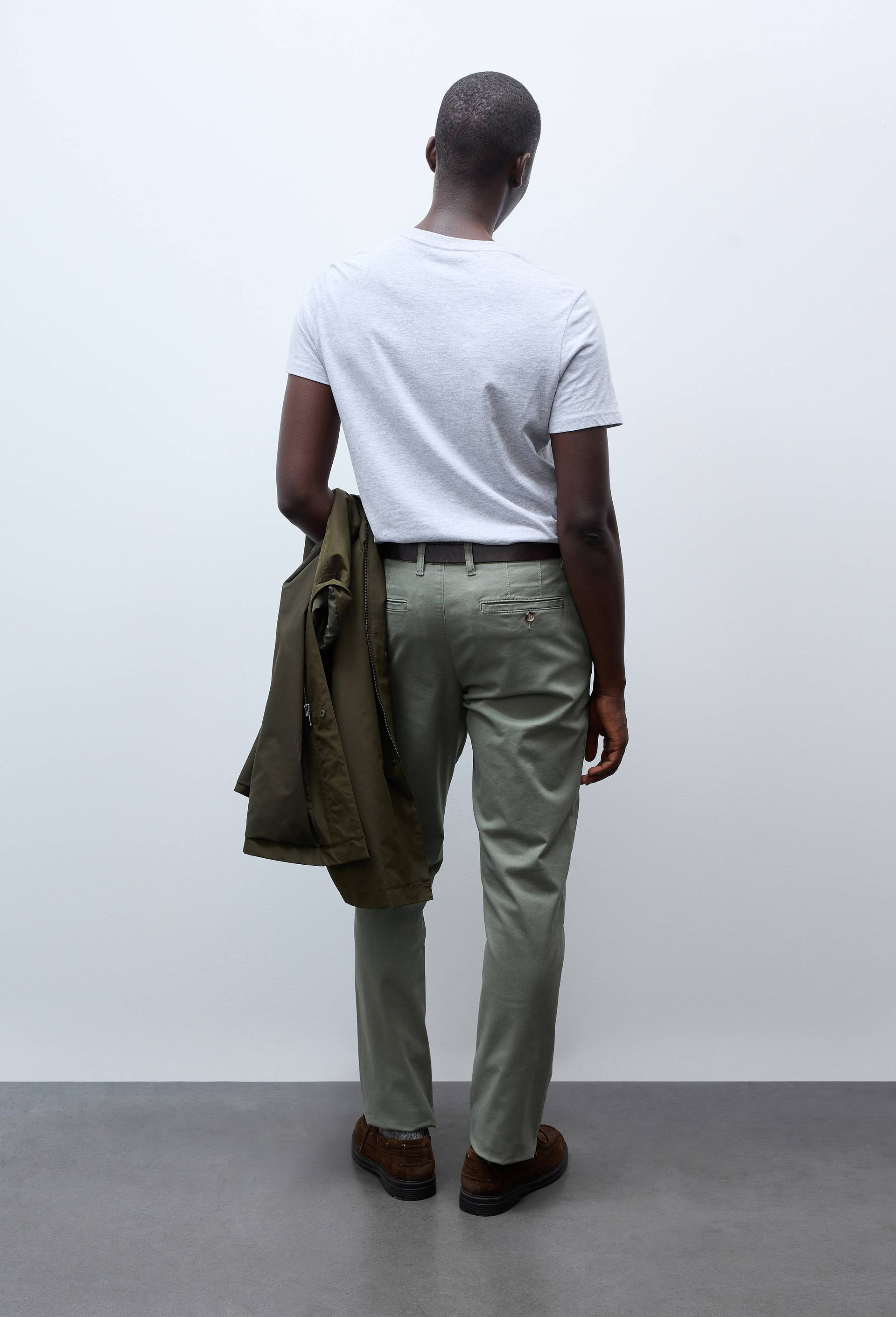 Pantalon chino straight en coton BIO GOTS, Vert, large image number 1