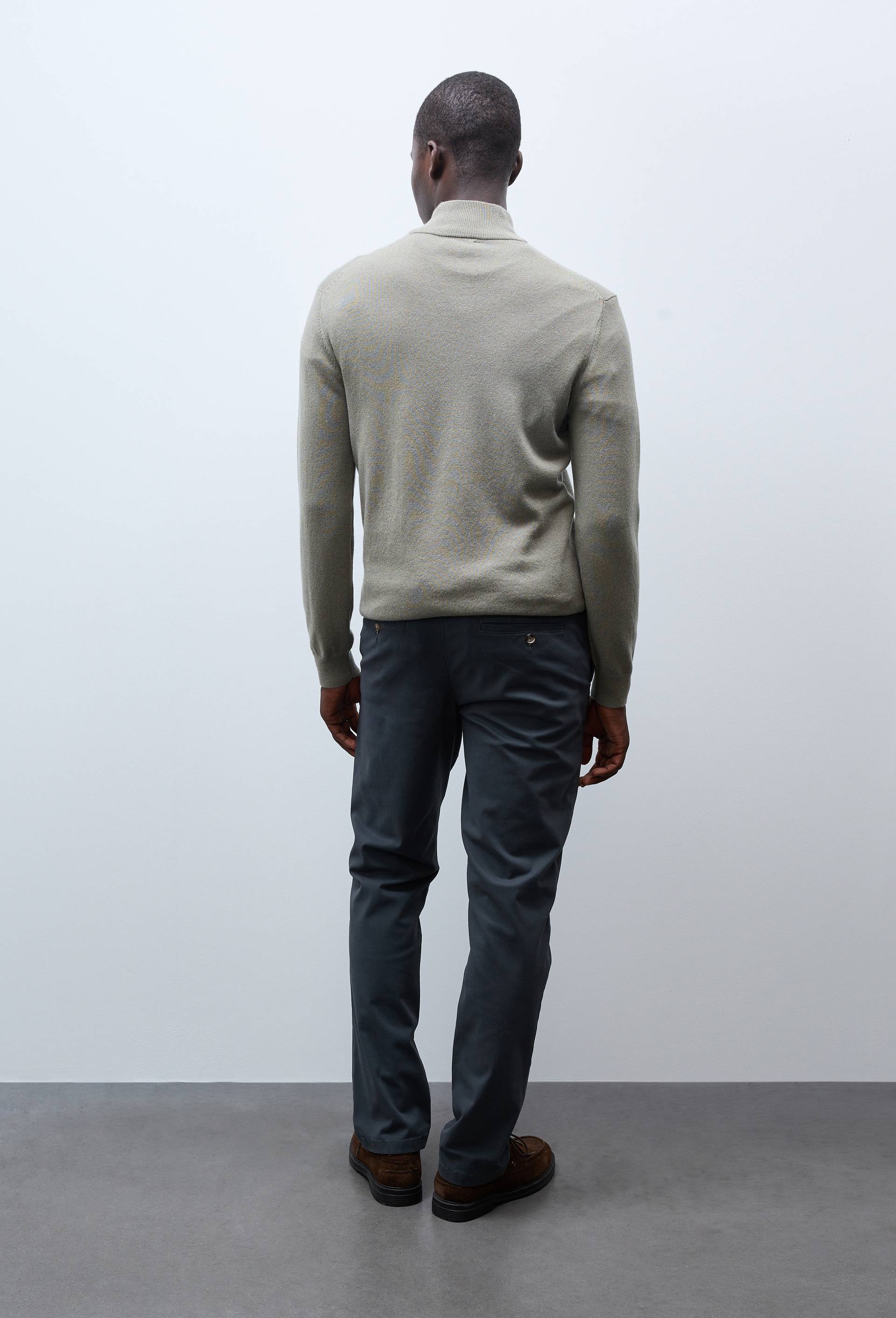 Pantalon chino straight en coton BIO GOTS, Gris fonc&eacute;, large image number 1.0