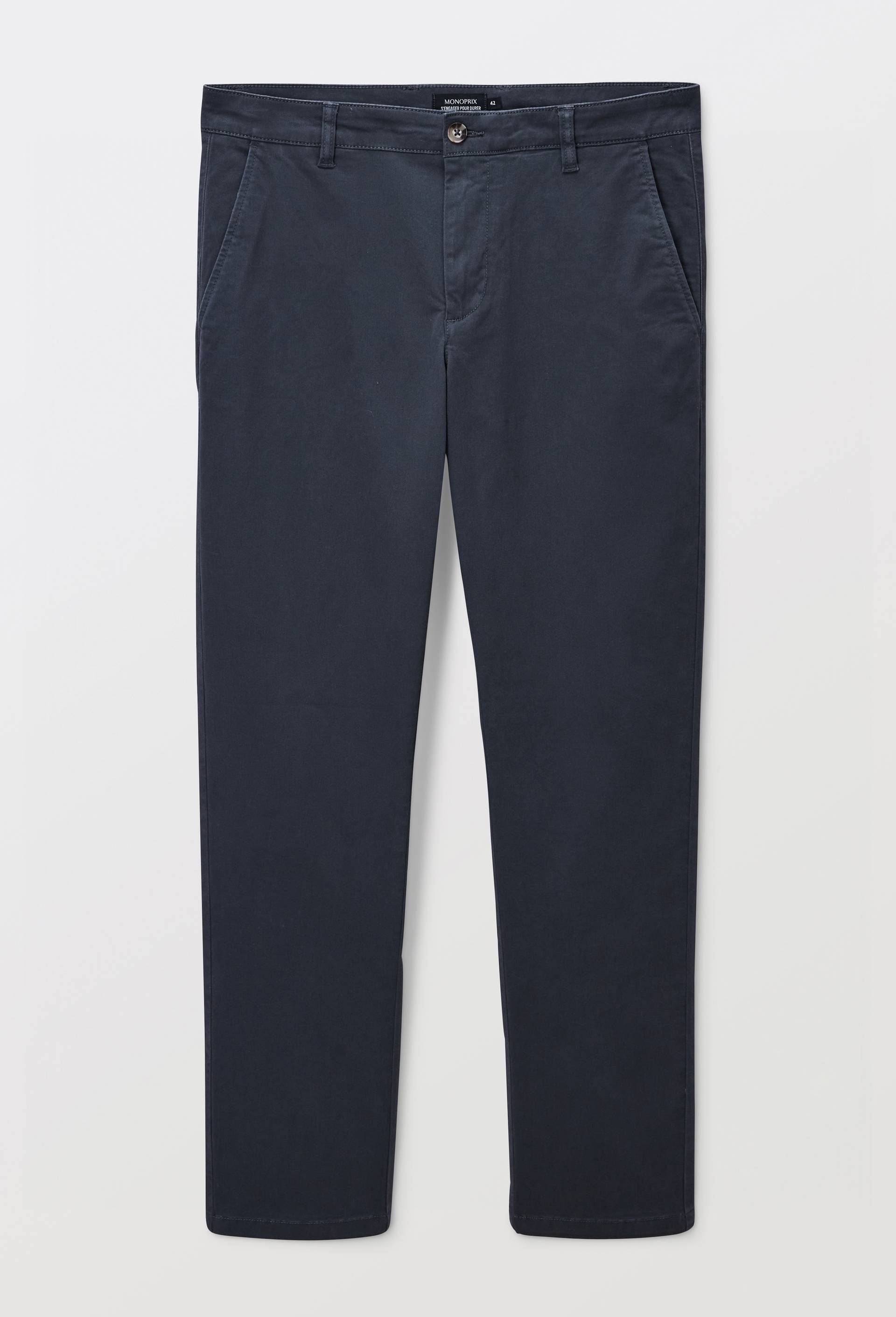 Pantalon chino straight en coton BIO GOTS, Gris fonc&eacute;, large image number 2.0