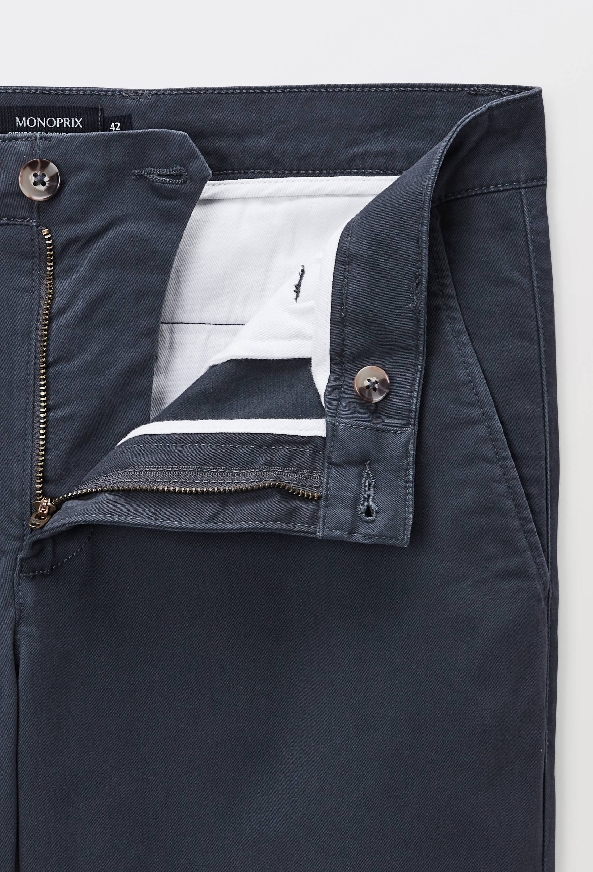 Pantalon chino straight en coton BIO GOTS, Gris fonc&eacute;, large image number 3