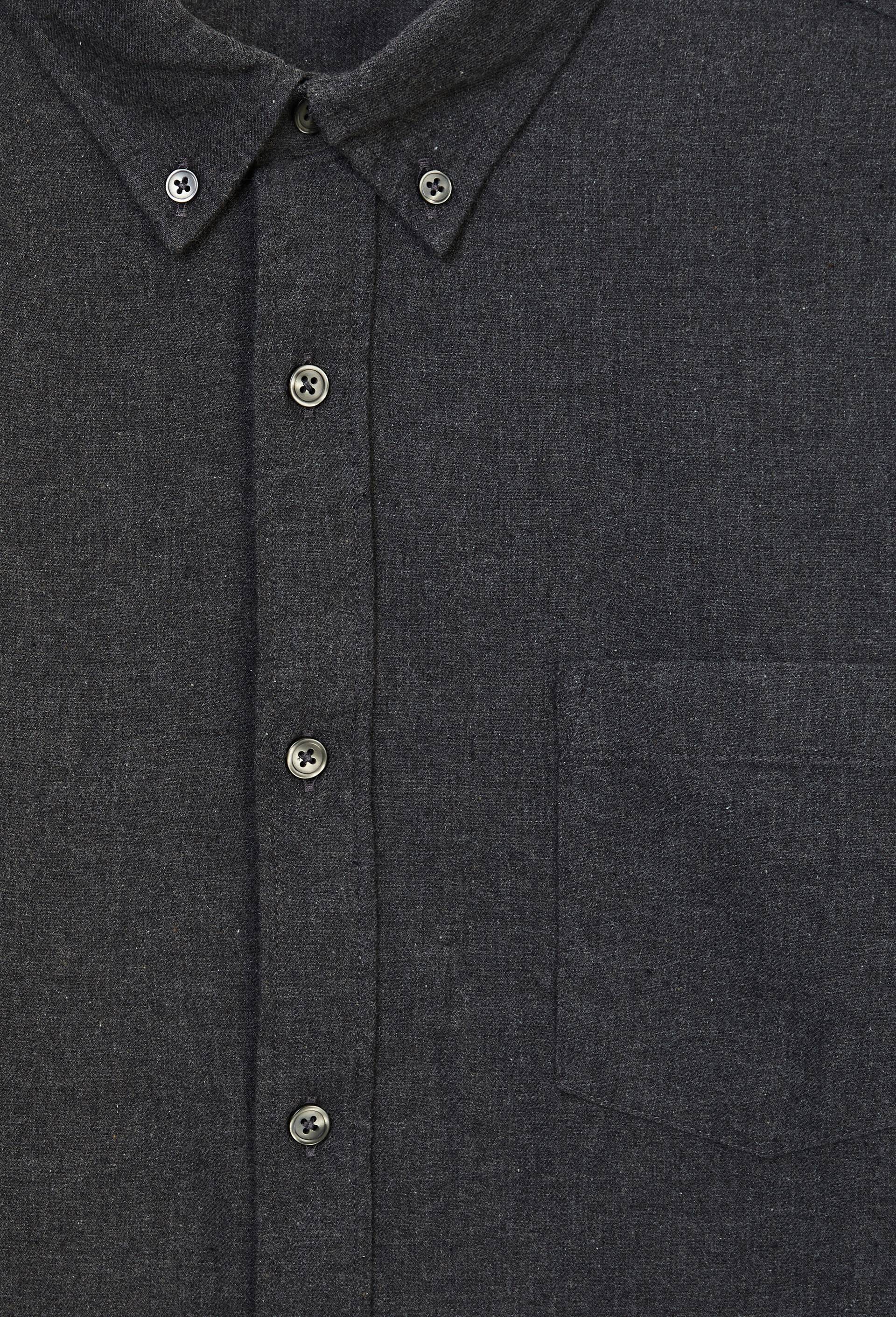 Chemise manches longues en flanelle de coton BIO GOTS, Gris fonc&eacute;, large image number 4