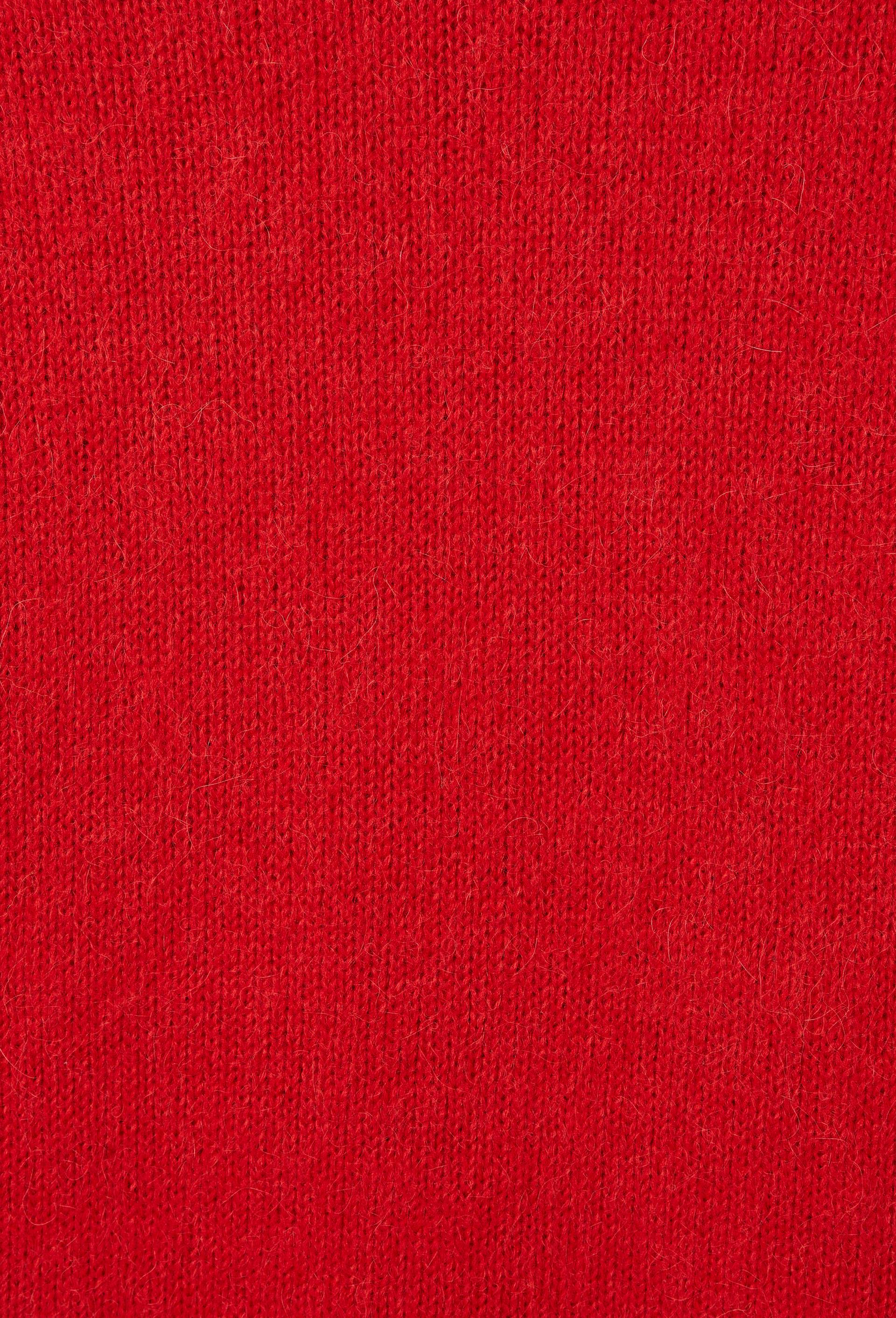 Pull col bateau uni contenant de l'alpaga, Rouge, large image number 4