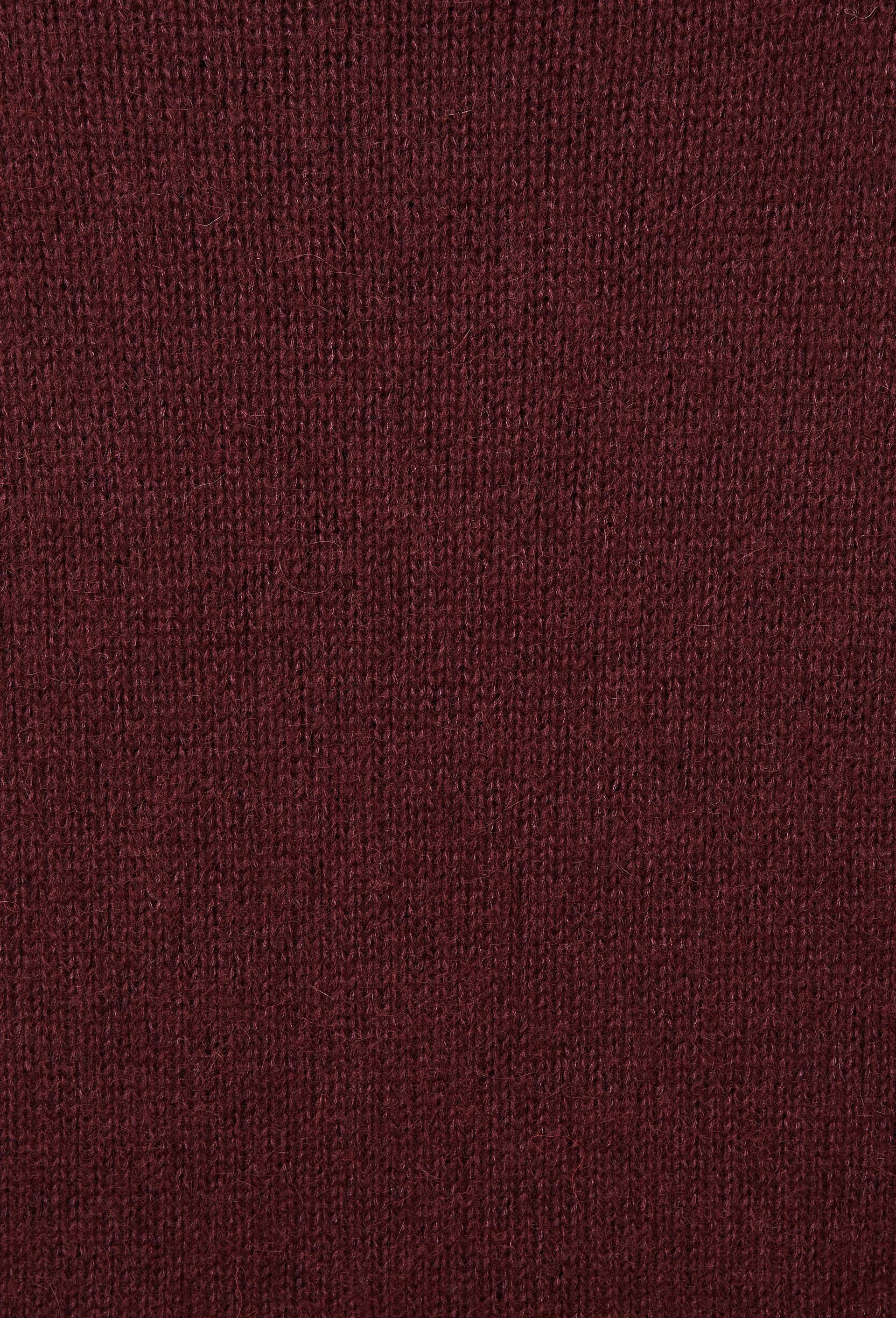 Pull col roul&eacute; uni contenant de l'alpaga, Rouge fonc&eacute;, large image number 4.0