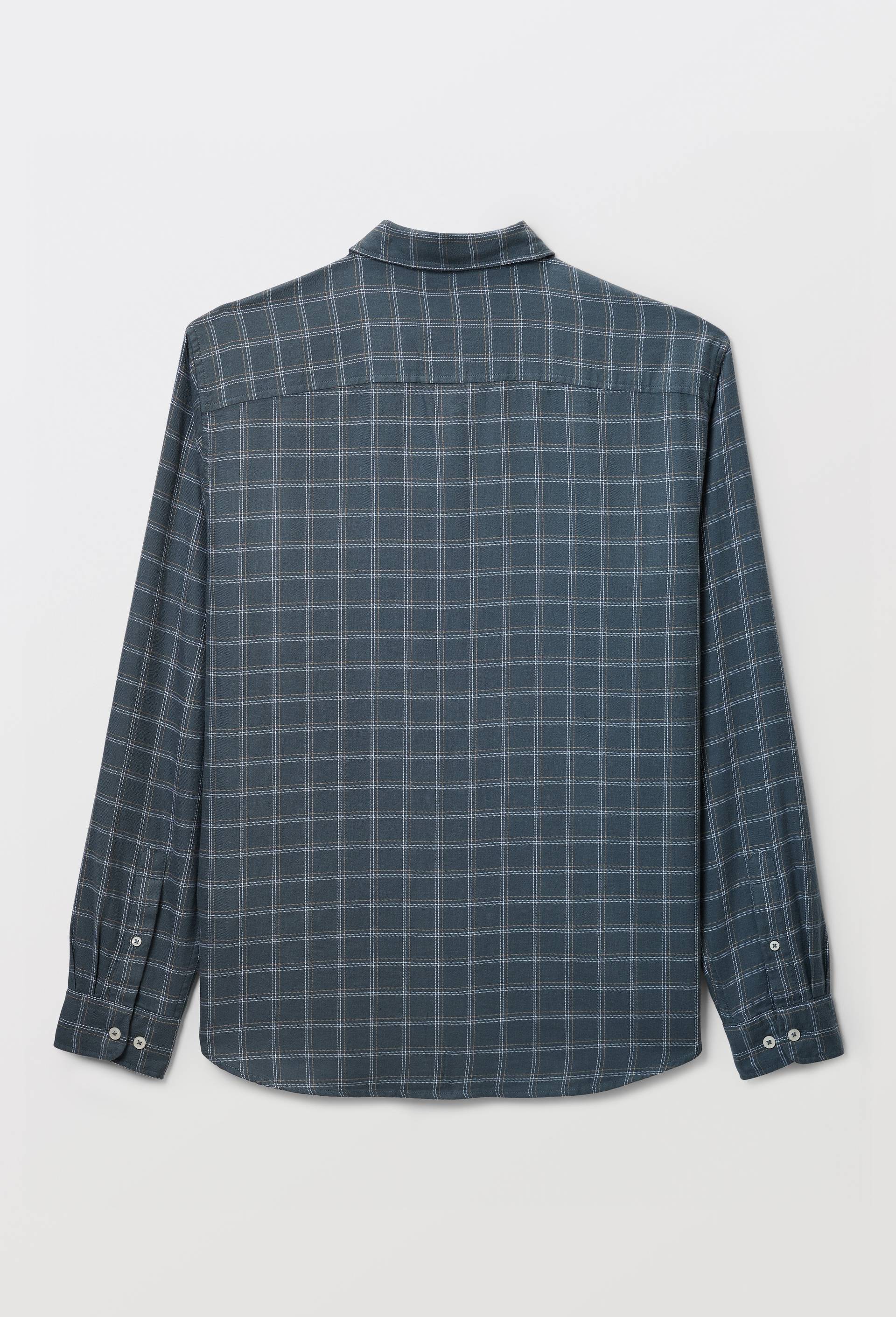Chemise manches longues &agrave; carreaux en flanelle de coton BIO GOTS, Vert fonc&eacute;, large image number 3
