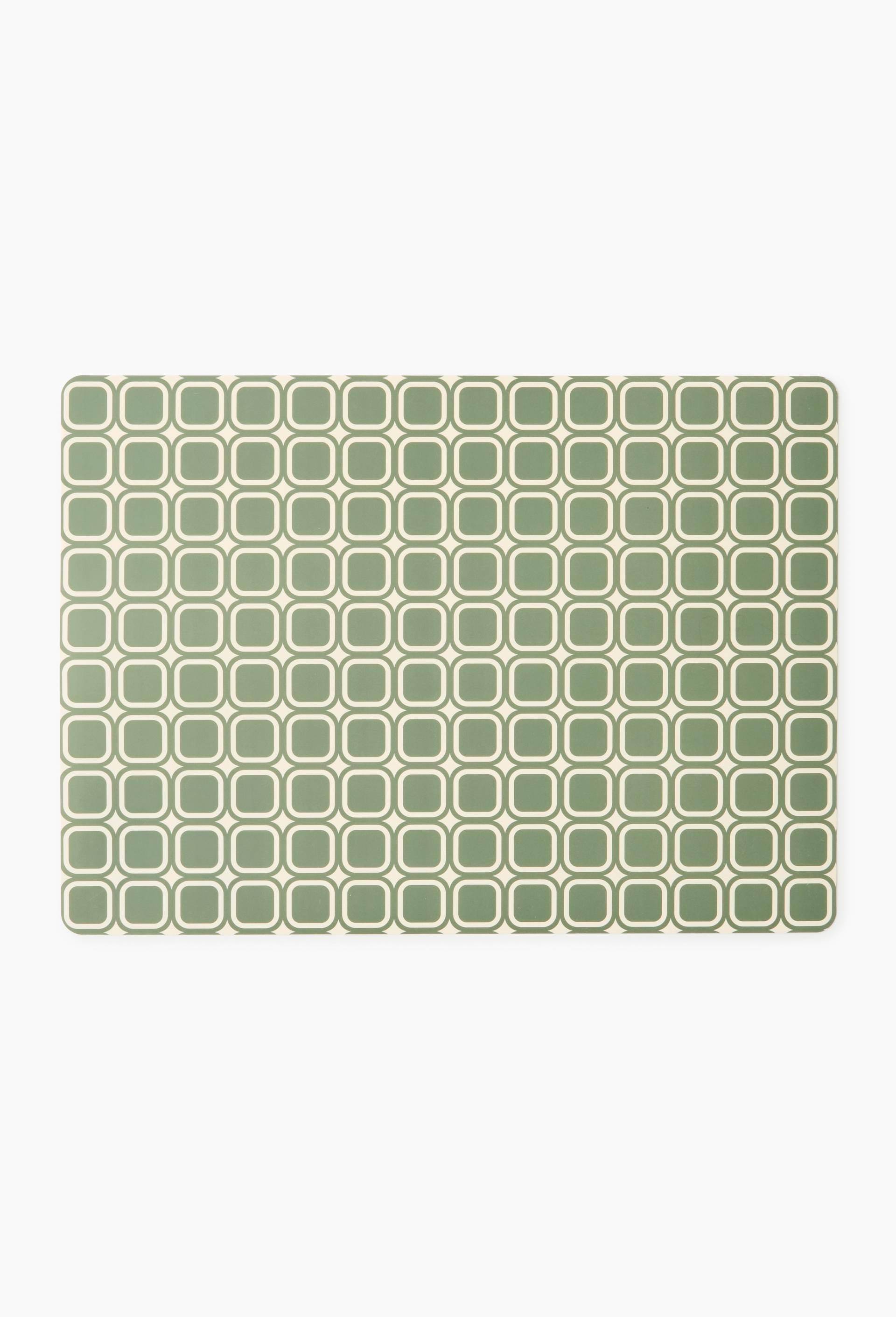 Set de table imprim&eacute; ray&eacute;, 31x43cm, Vert, large image number 0.0