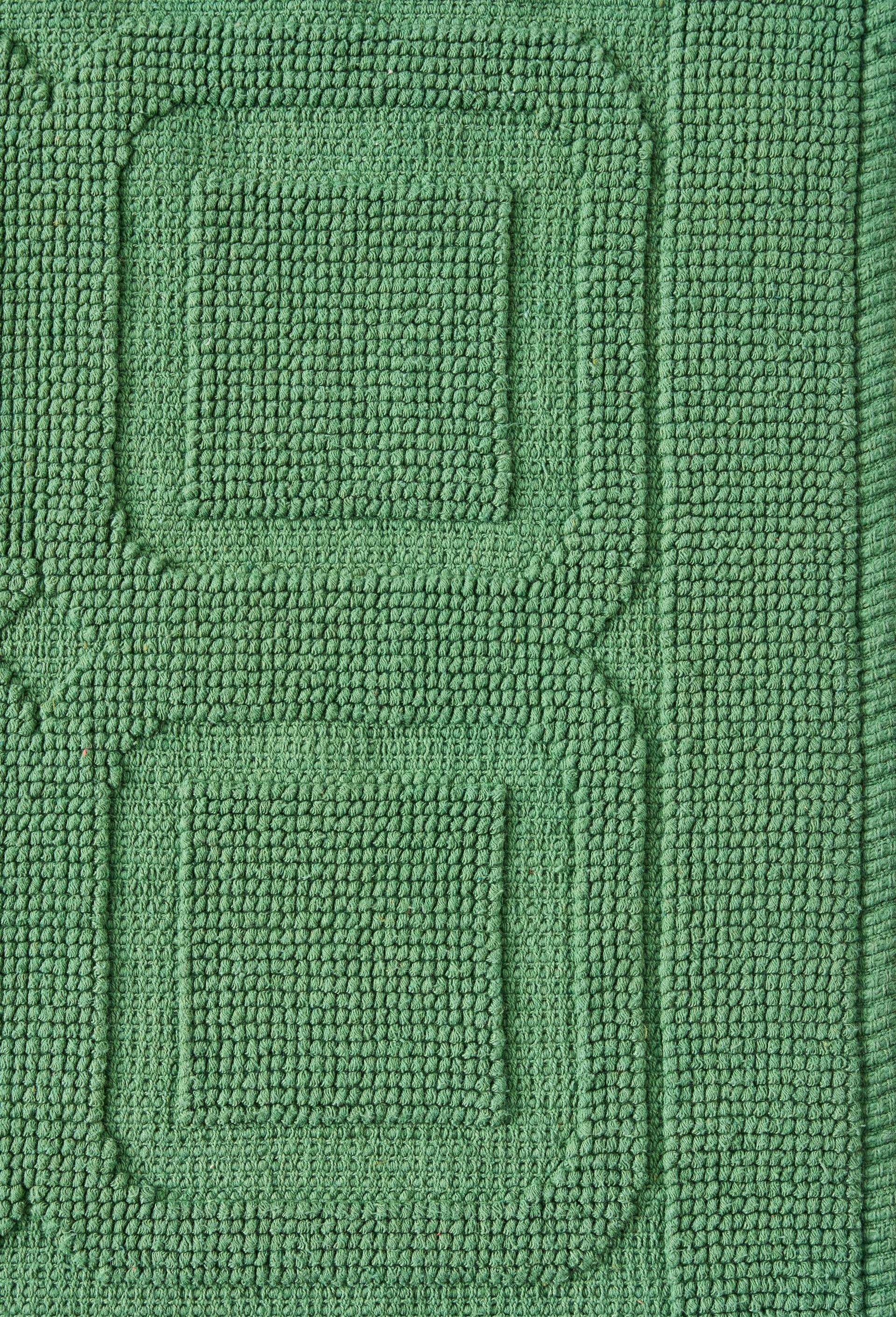 Tapis de bain, 50x80cm, 100% coton, Vert, large image number 1