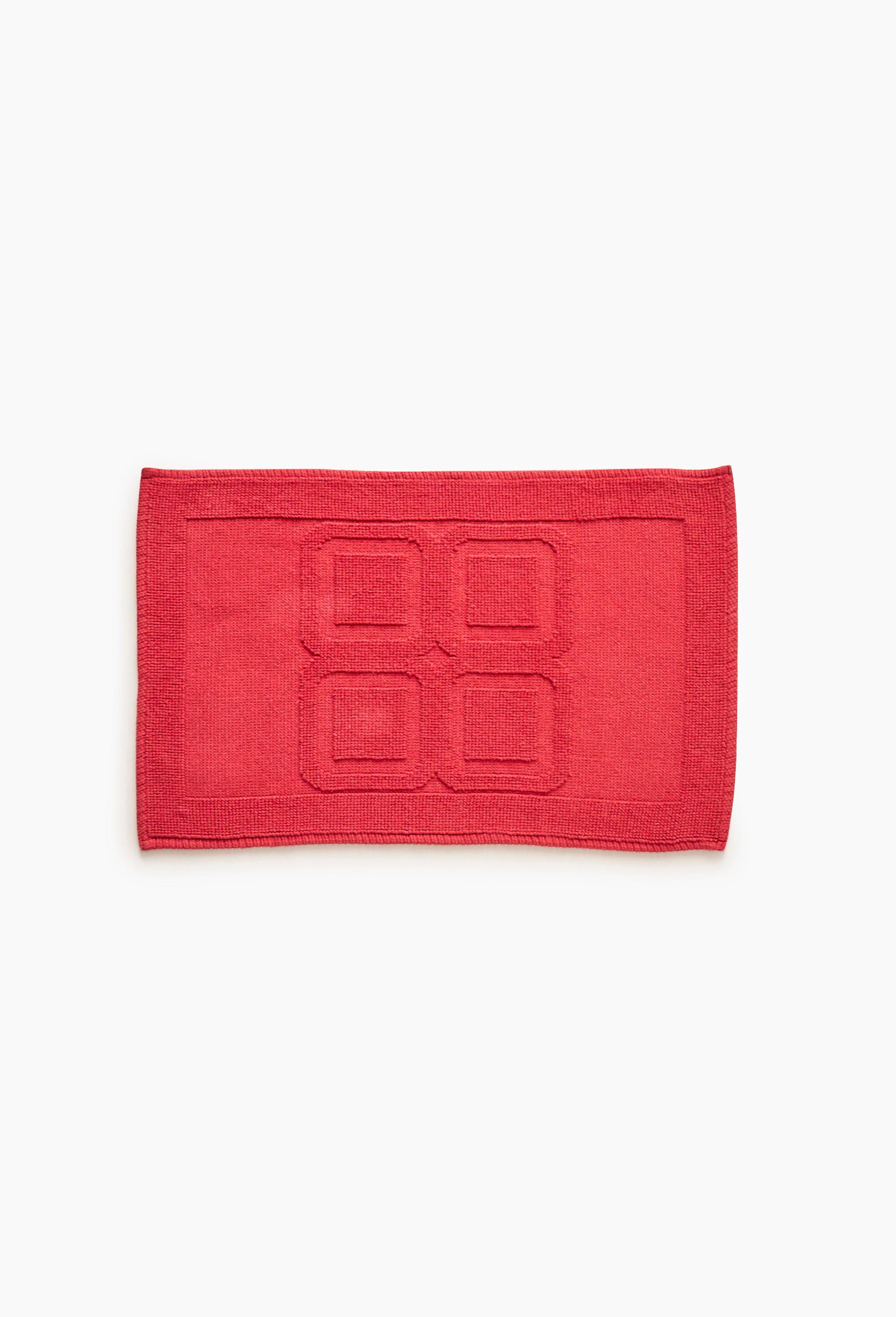 Tapis de bain, 50x80cm, 100% coton, Rouge, large image number 0