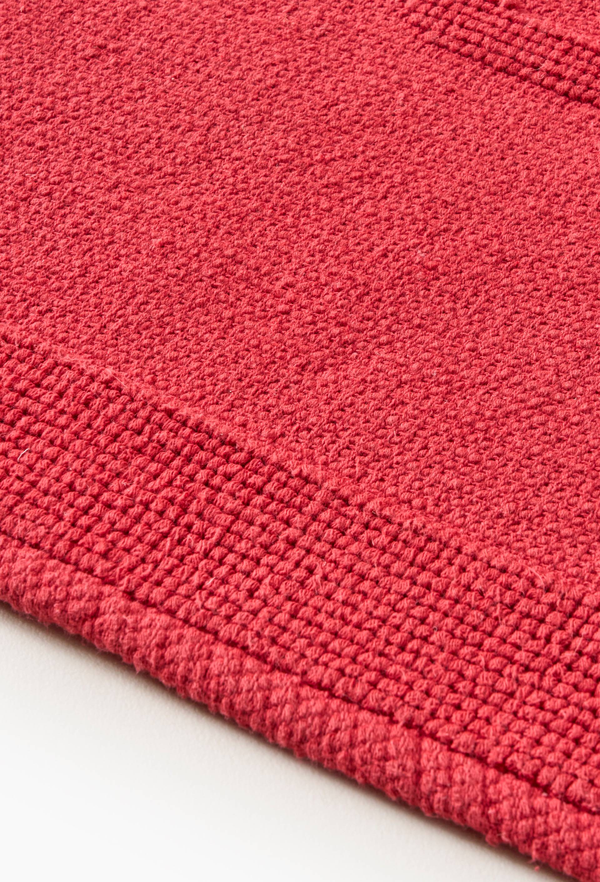 Tapis de bain, 50x80cm, 100% coton, Rouge, large image number 2