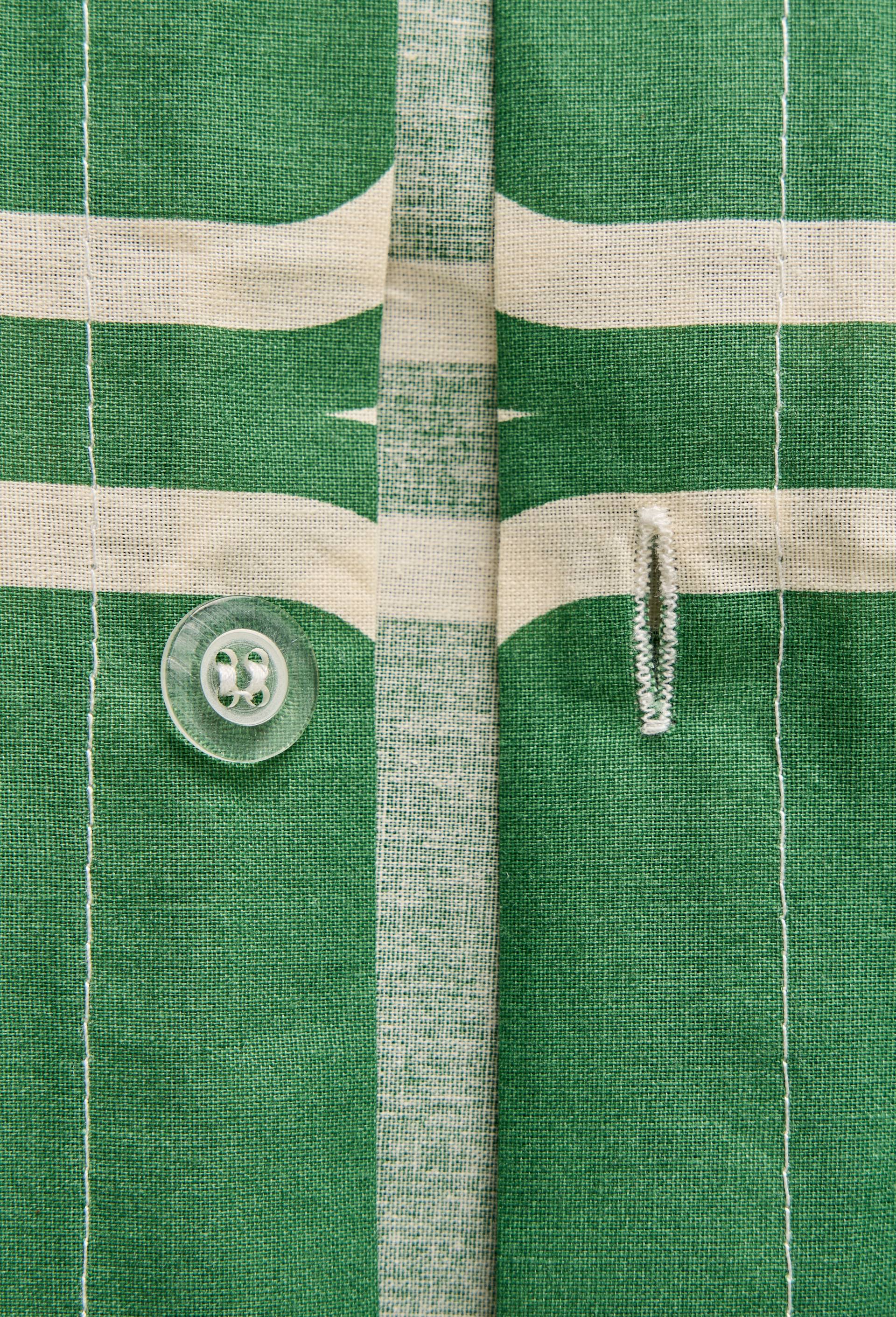 Lot housse de couette &agrave; imprim&eacute; et taies d'oreiller, 240x220cm et 63x63cm, 100% coton bio GOTS, Vert, large image number 3.0