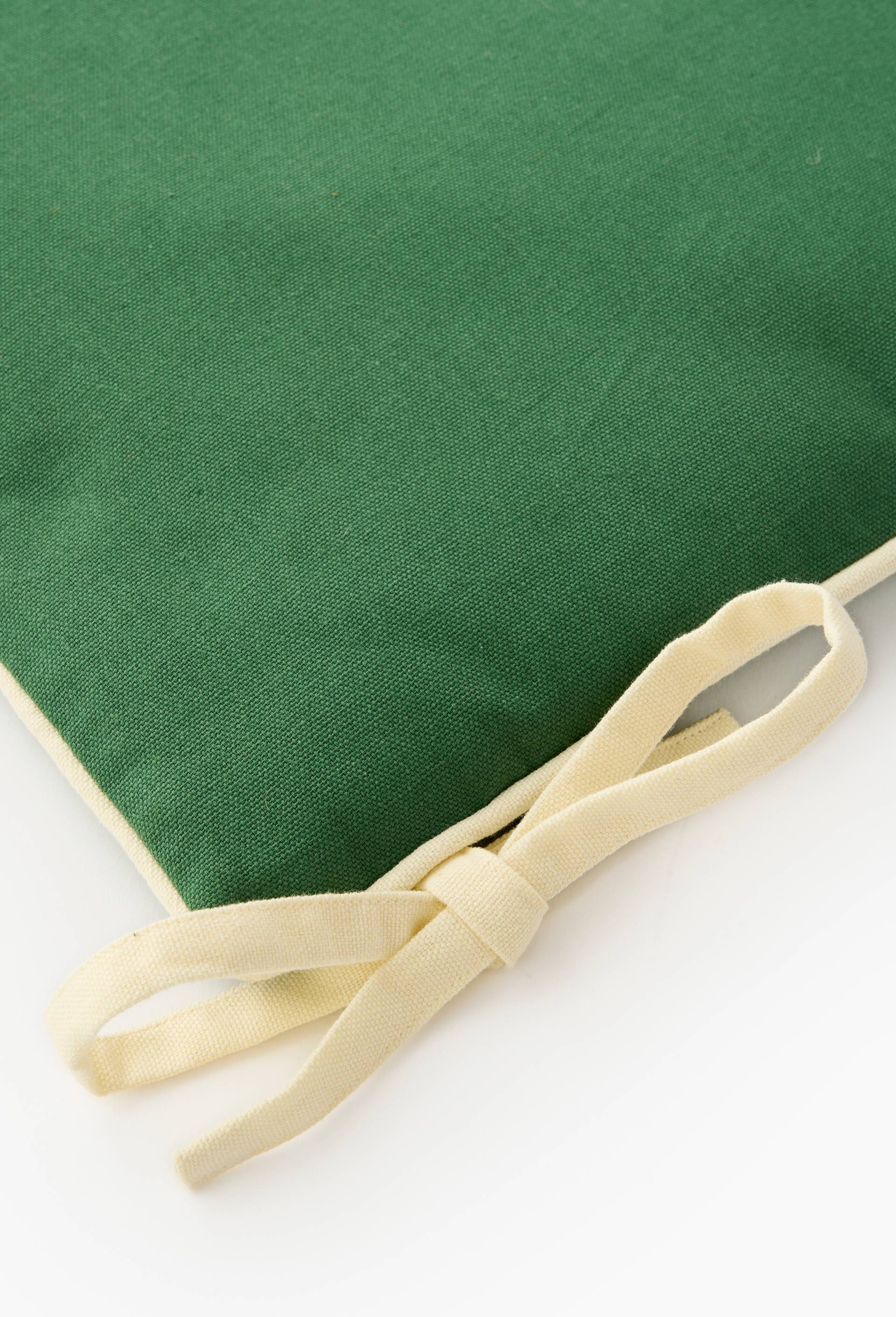 Galette de chaise unie , 40x40cm, 100% coton, Vert, large image number 1.0