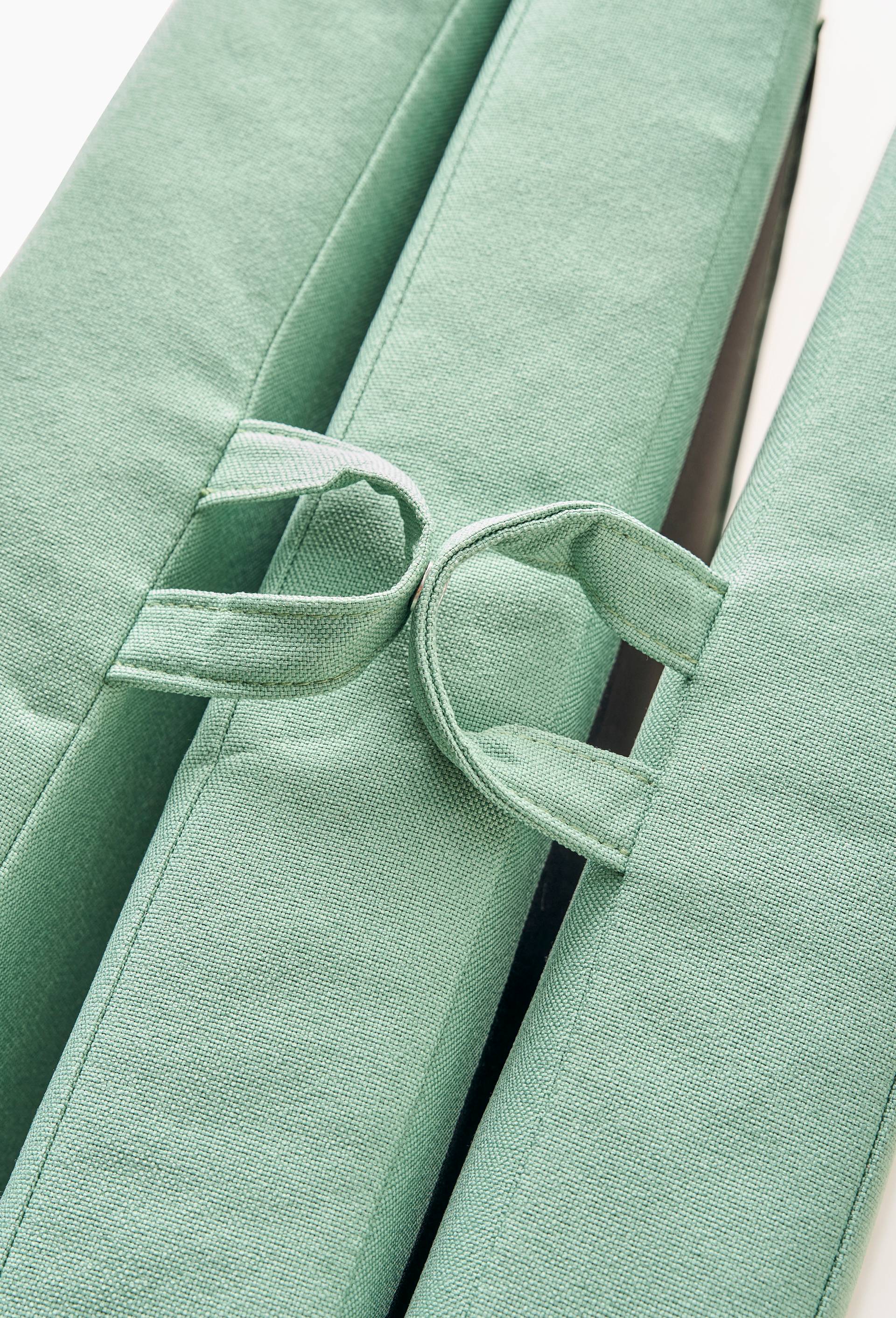 Matelas 3 parties, 60x180x10cm, 100% coton, Vert, large image number 1