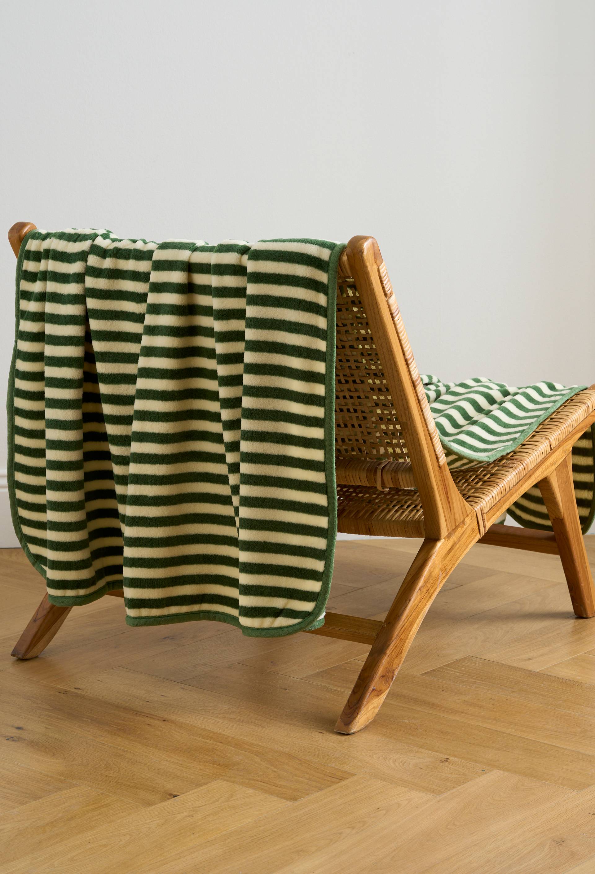 Plaid doudou, 130x170cm, 100% polyester recycl&eacute;, Vert, large image number 0.0