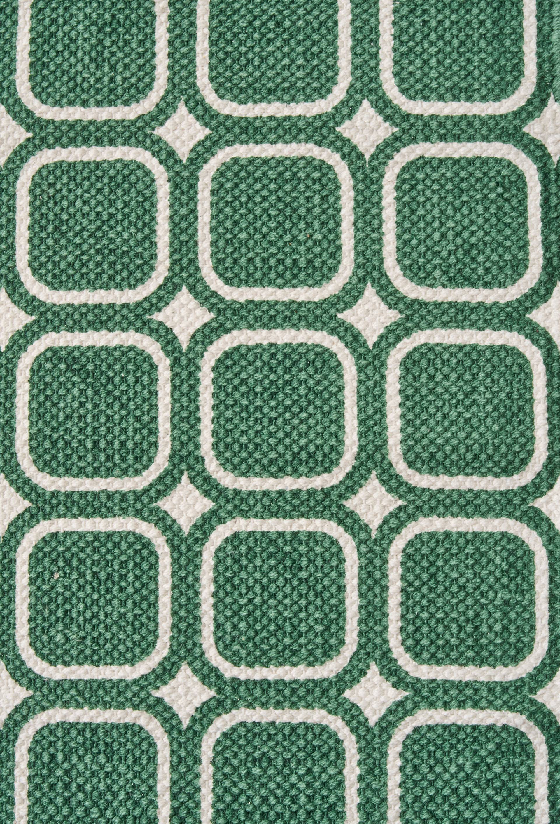 Tapis imprim&eacute;, 50x80cm, 100% coton, OEKOTEX, Vert, large image number 1