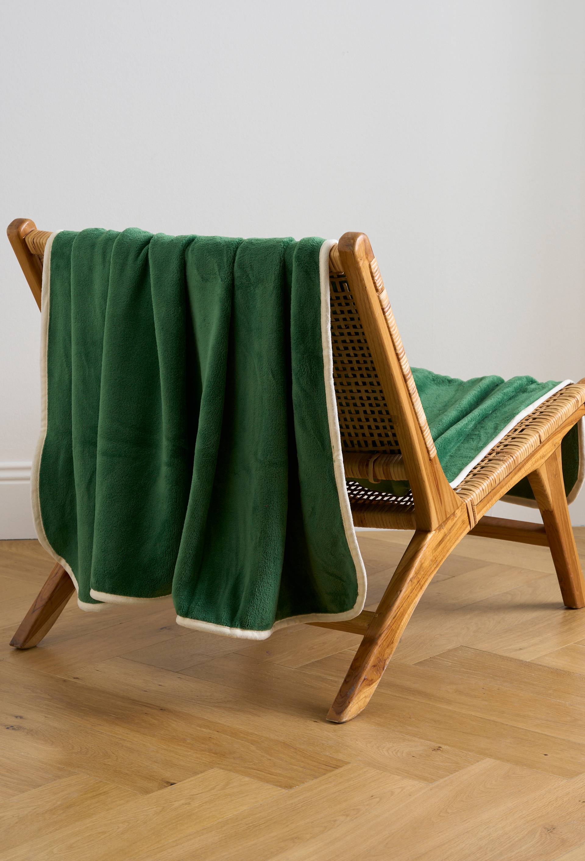 Plaid, 170x130cm, 100% polyester recycl&eacute;, Vert, large image number 0