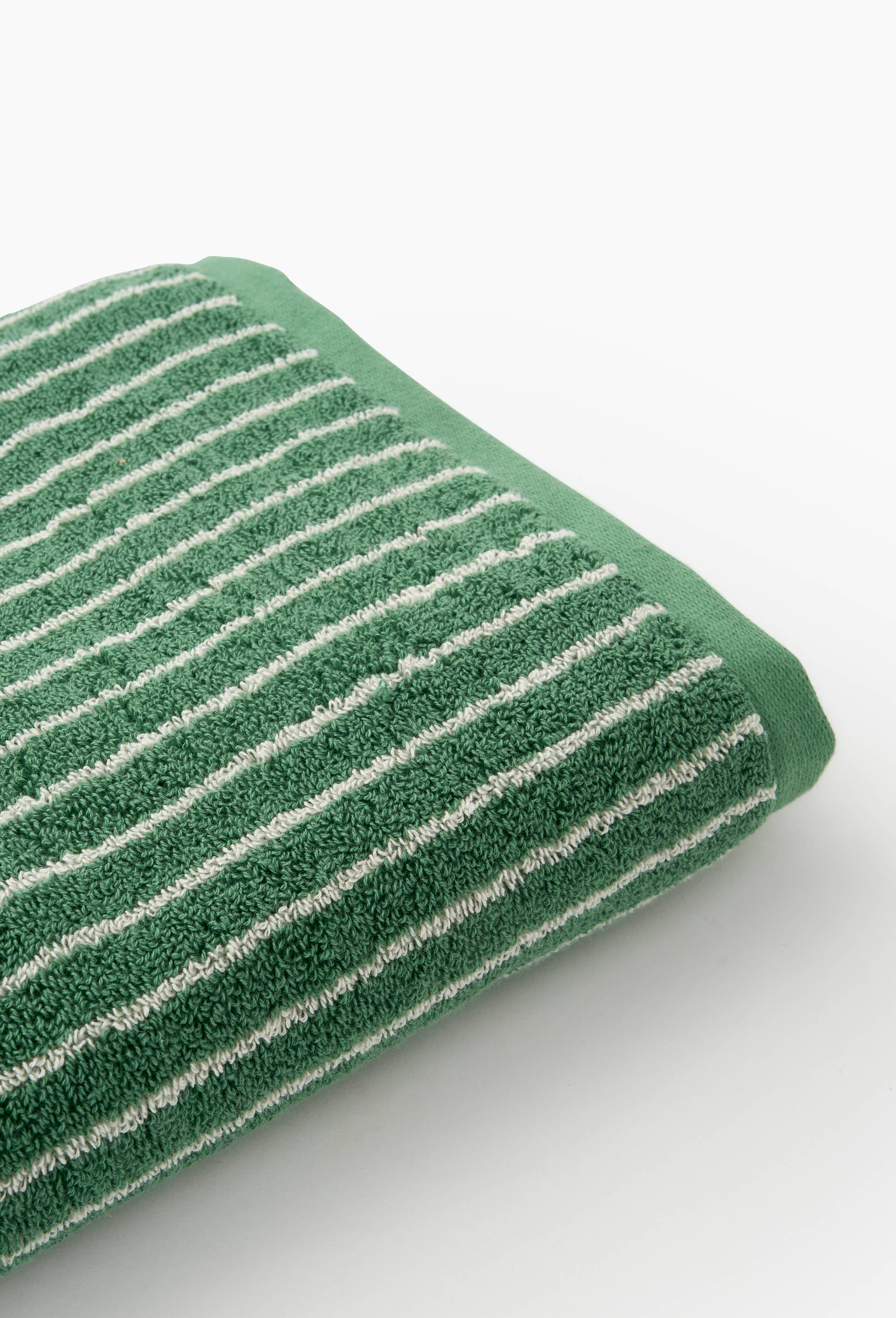 Lot avec drap de bain et serviette, 70x130cm et 50x90cm, 100% coton bio GOTS, Vert, large image number 1