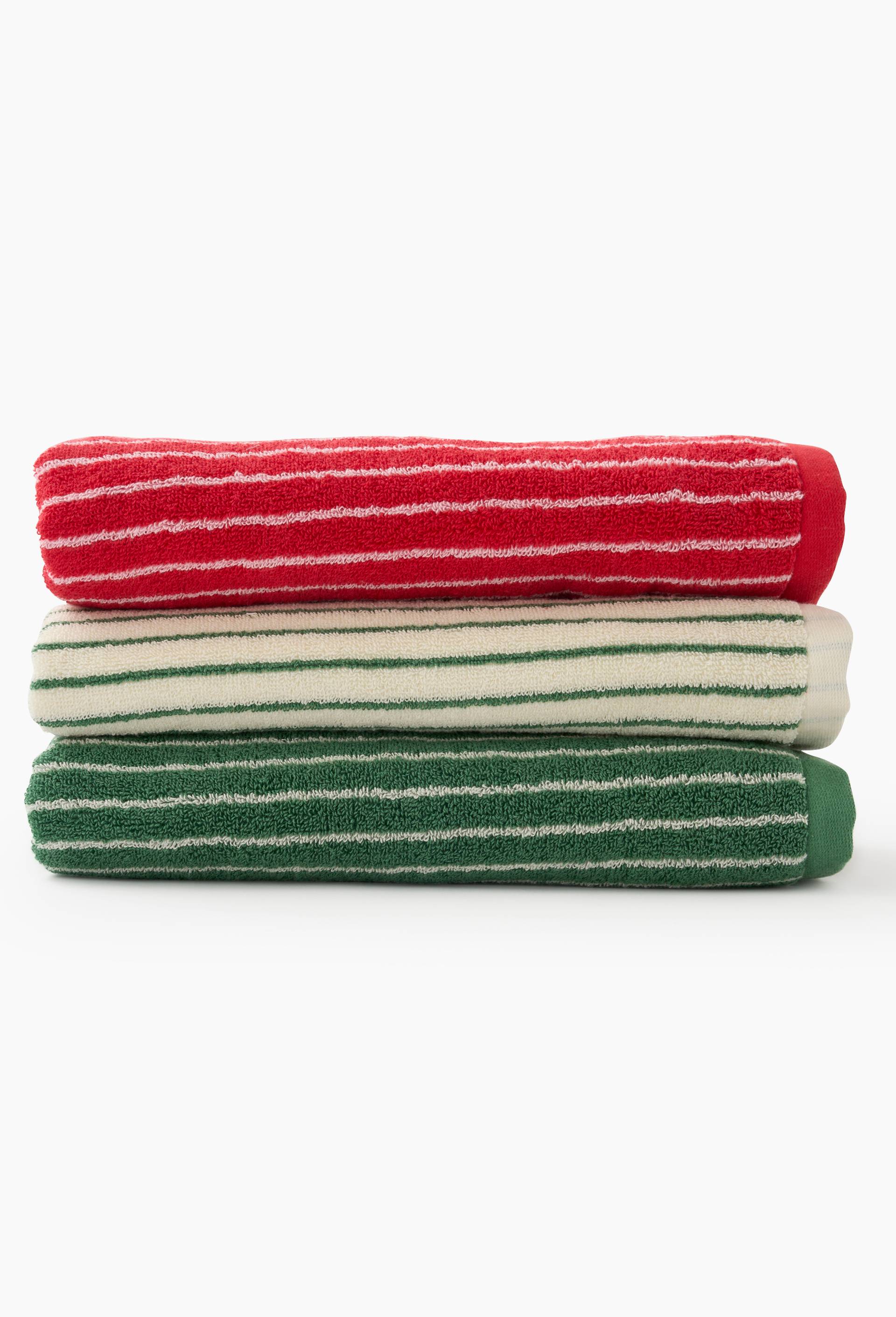 Lot avec drap de bain et serviette, 70x130cm et 50x90cm, 100% coton bio GOTS, Vert, large image number 2
