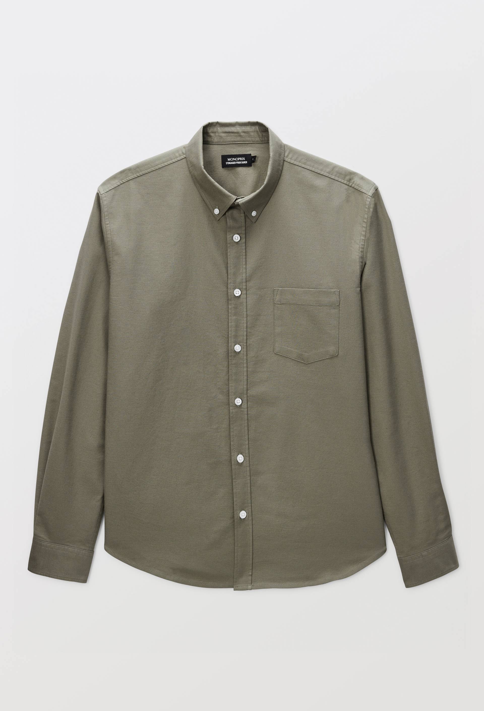 Chemise oxford en coton BIO GOTS, Vert, large image number 2.0