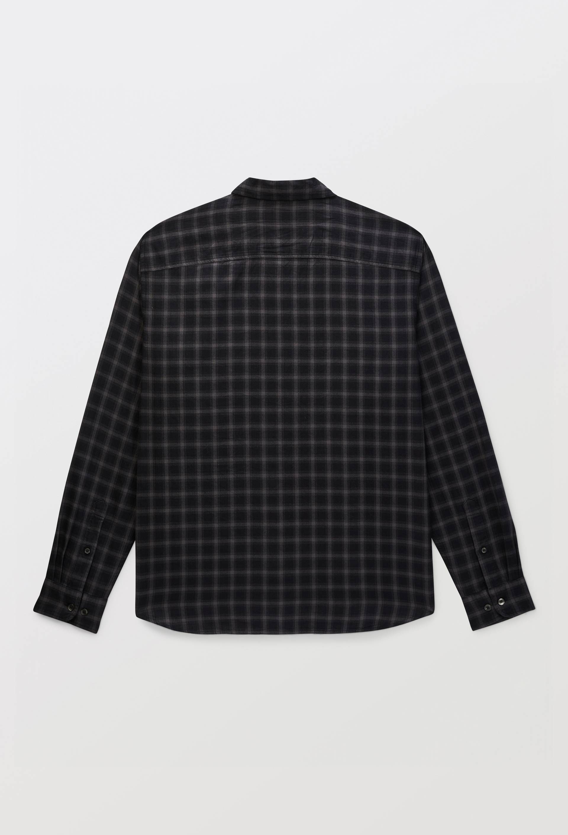 Chemise &agrave; carreaux en flanelle de coton BIO GOTS, Noir, large image number 4