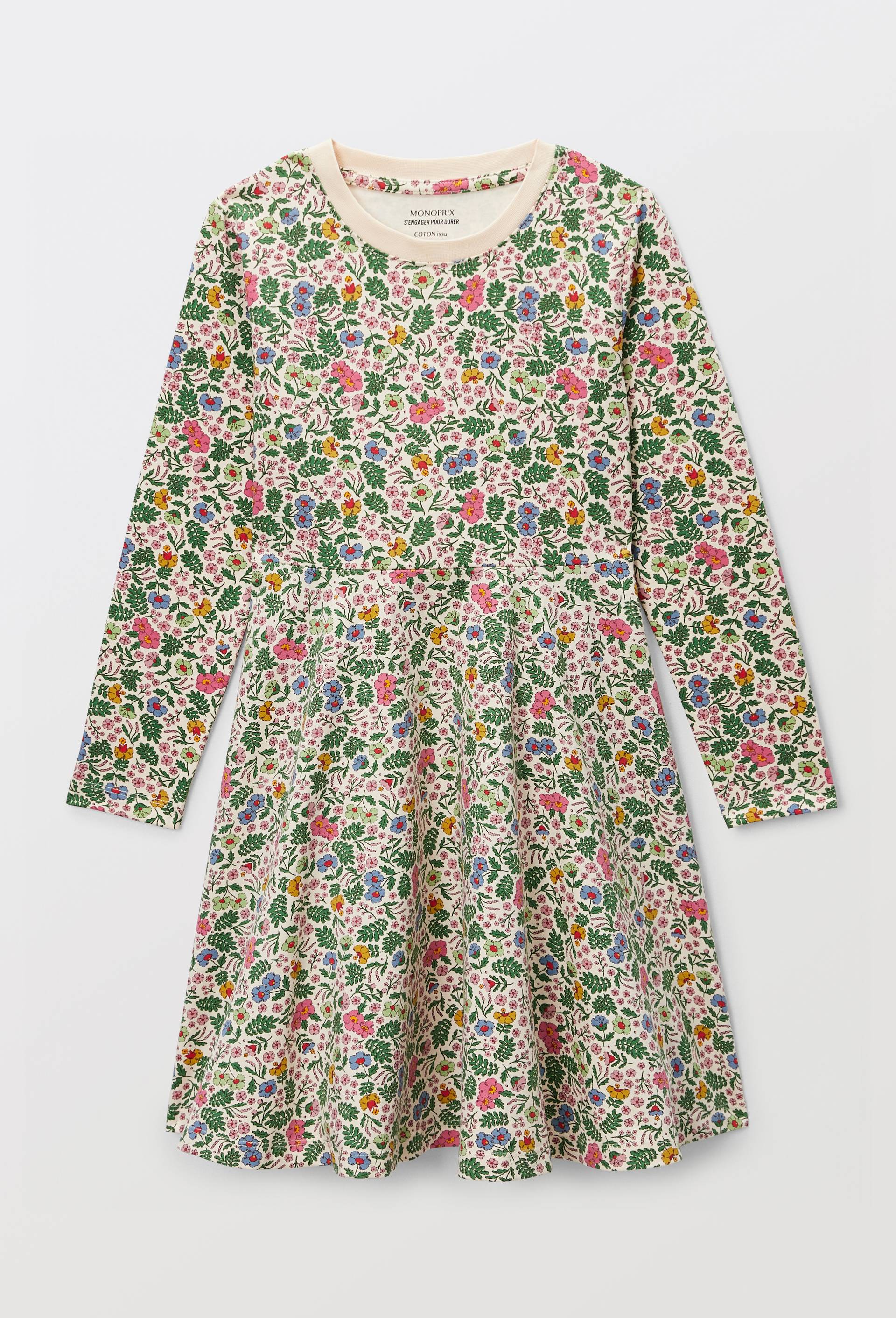 Robe en jersey imprim&eacute;e, Beige clair, large image number 2.0