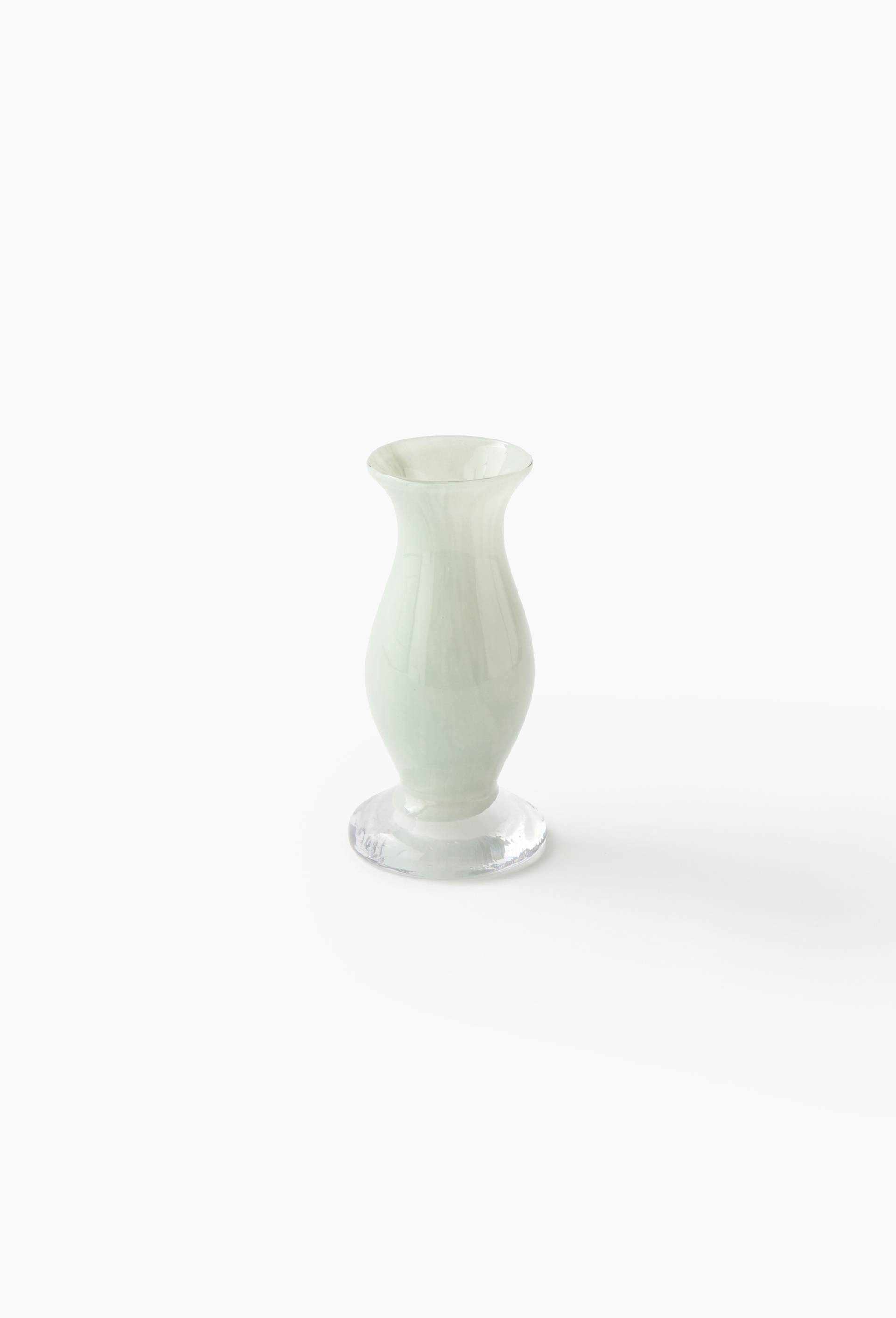 Vase,7x7x17cm, en verre, Vert, large image number 0.0