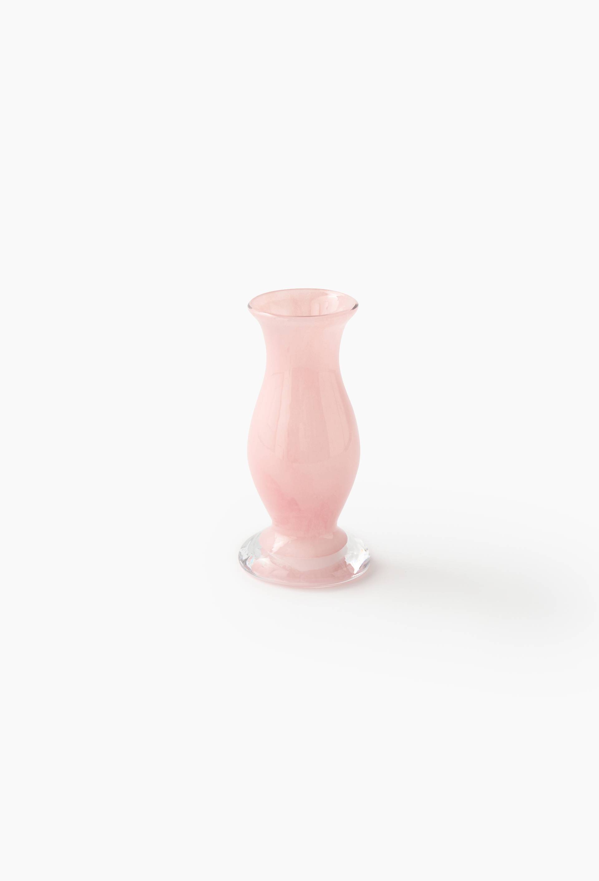 Vase,7x7x17cm, en verre, Rose, large image number 0