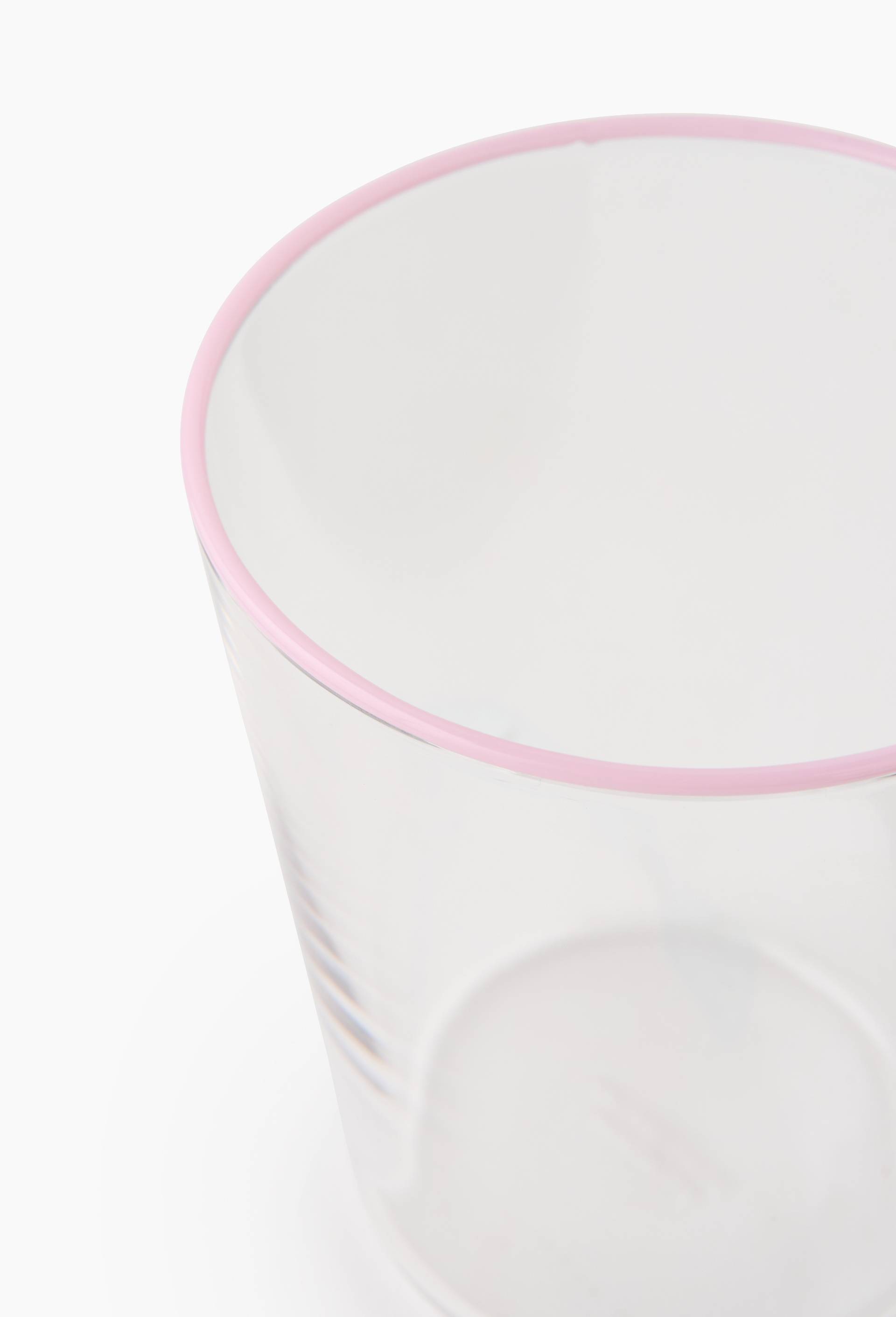 Verre &agrave; eau finition liser&eacute;, 32cl, Rose, large image number 2.0