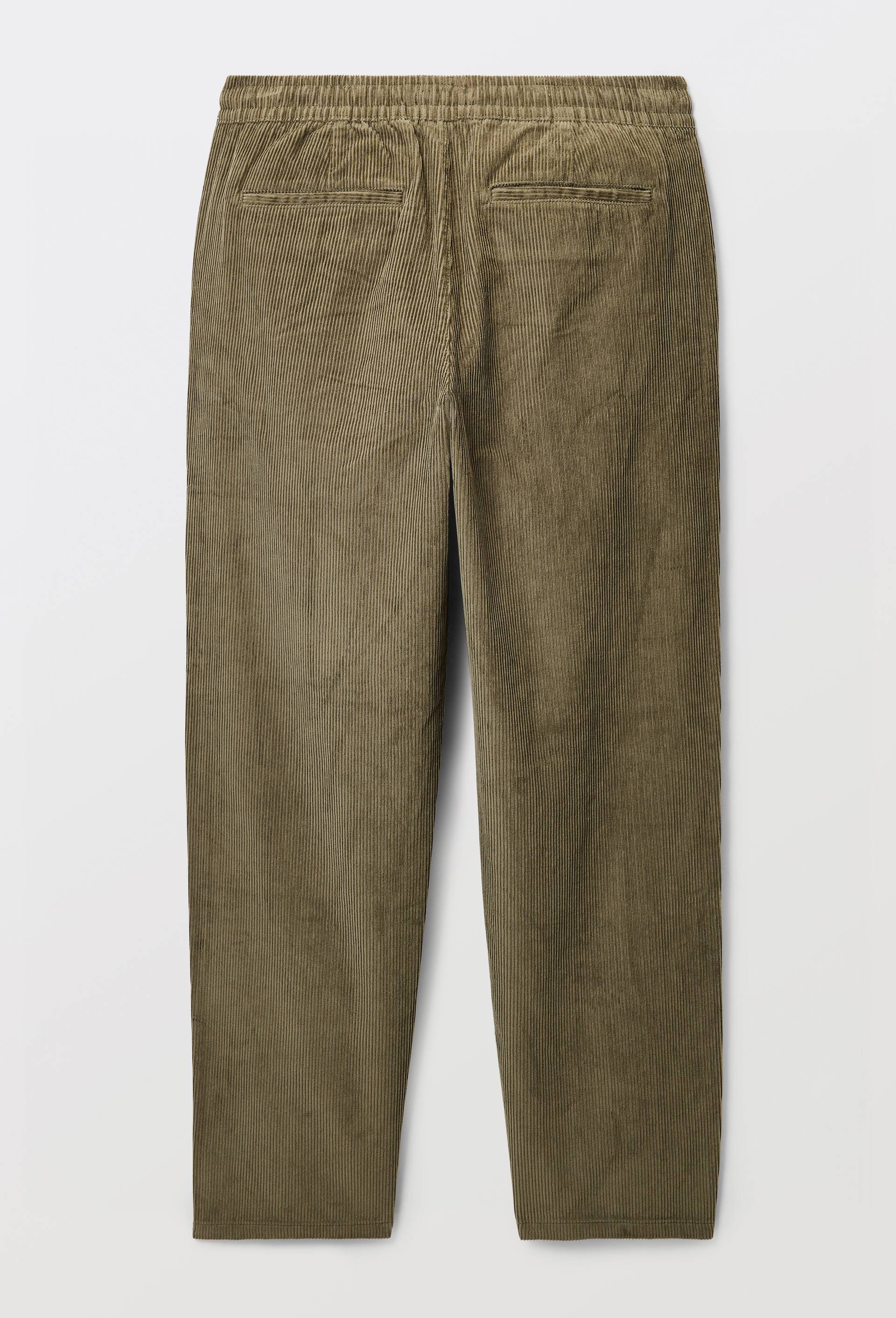 Pantalon en velours &agrave; pinces taille &eacute;lastiqu&eacute;e en coton BIO GOTS, Vert clair, large image number 3.0