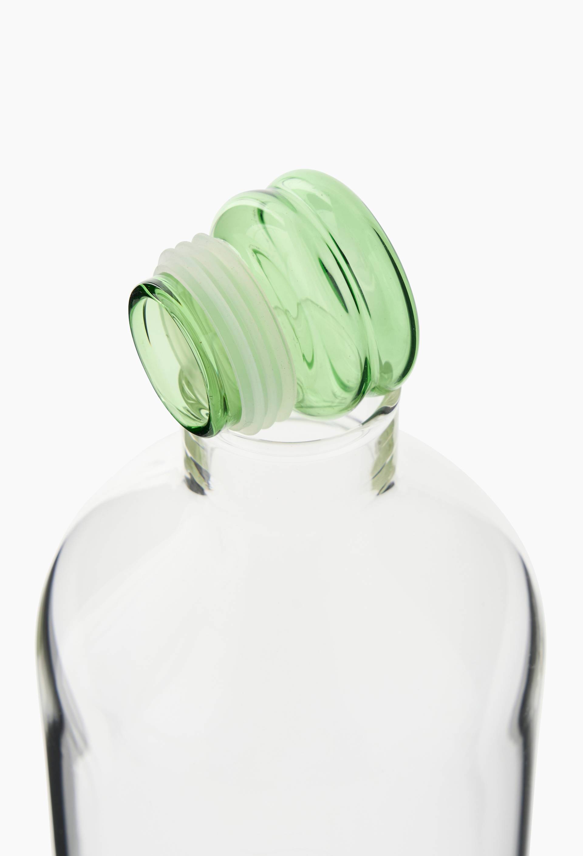 Bouteille avec bouchon, 1L, en verre, Transparent, large image number 2.0
