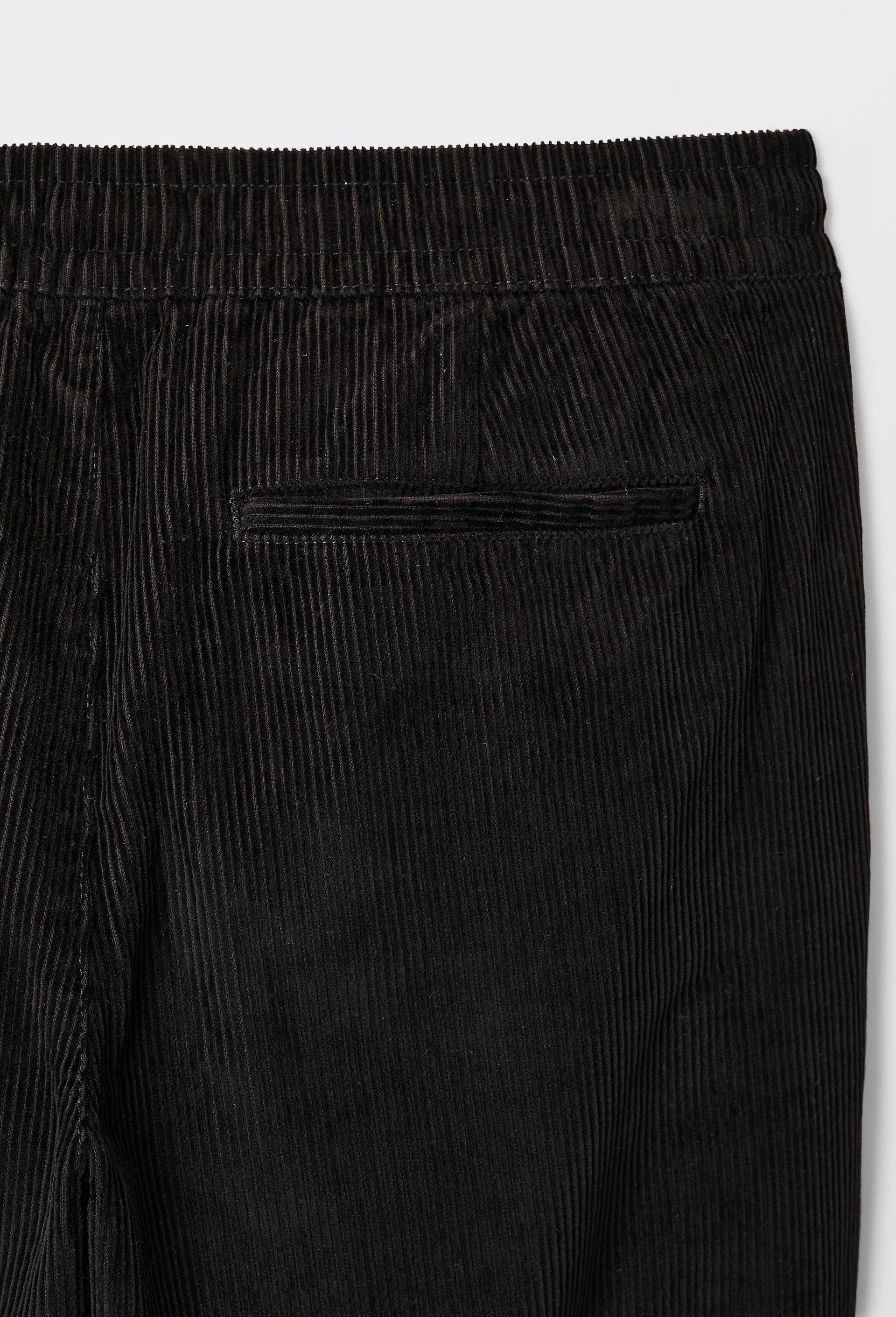 Pantalon en velours &agrave; pinces taille &eacute;lastiqu&eacute;e en coton BIO GOTS, Gris fonc&eacute;, large image number 5