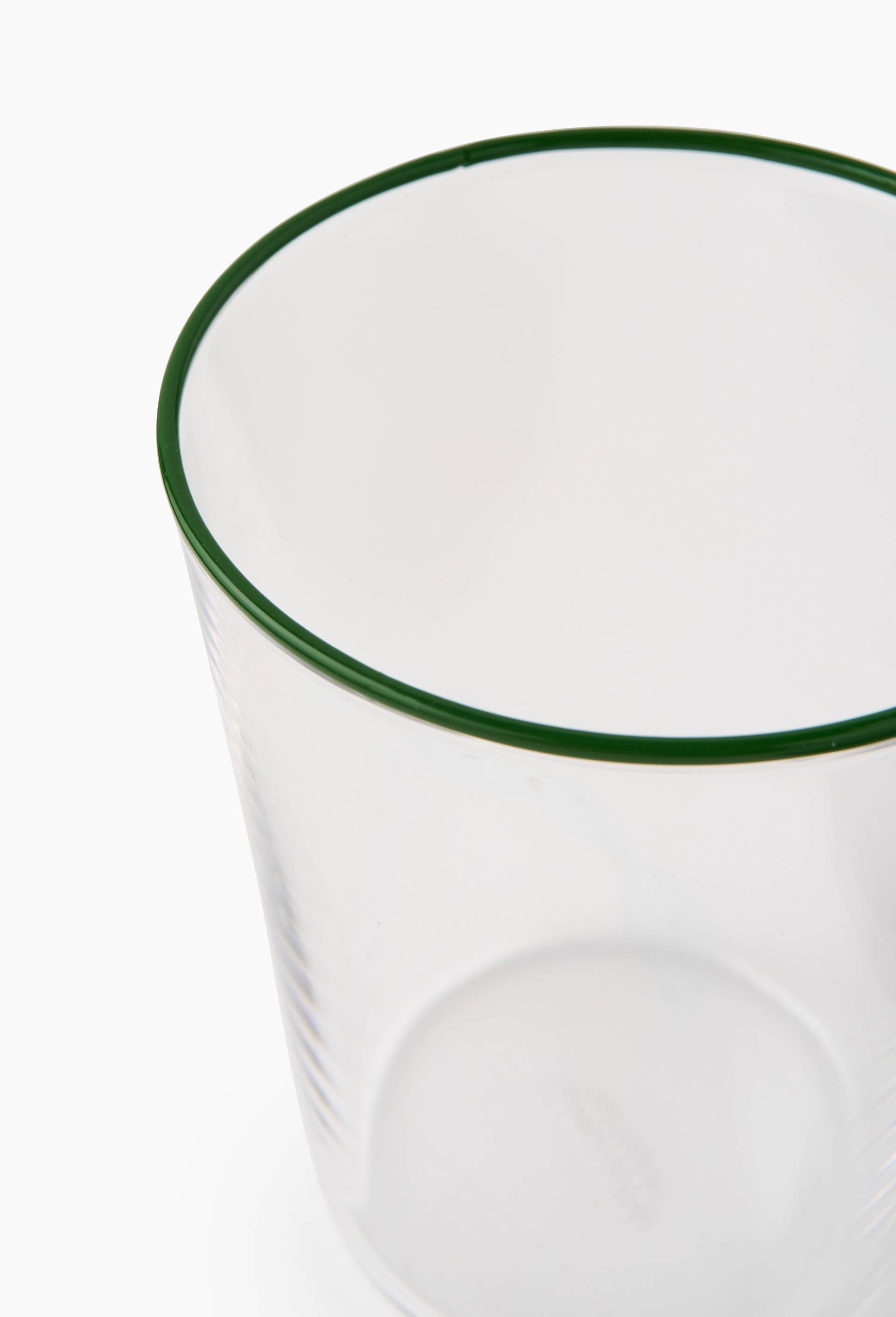 Verre &agrave; eau finition liser&eacute;, 32cl, Vert, large image number 1