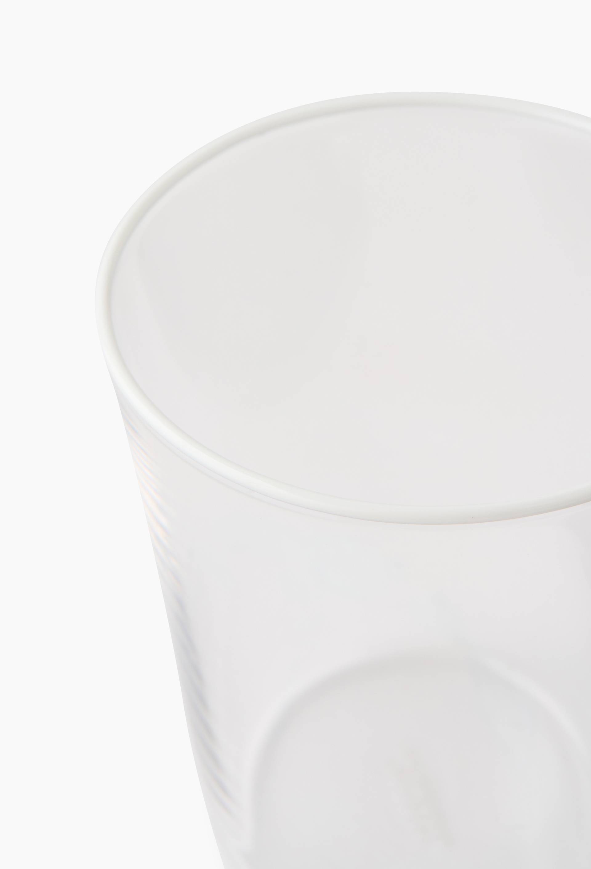Verre &agrave; eau finition liser&eacute;, 32cl, Blanc, large image number 1.0