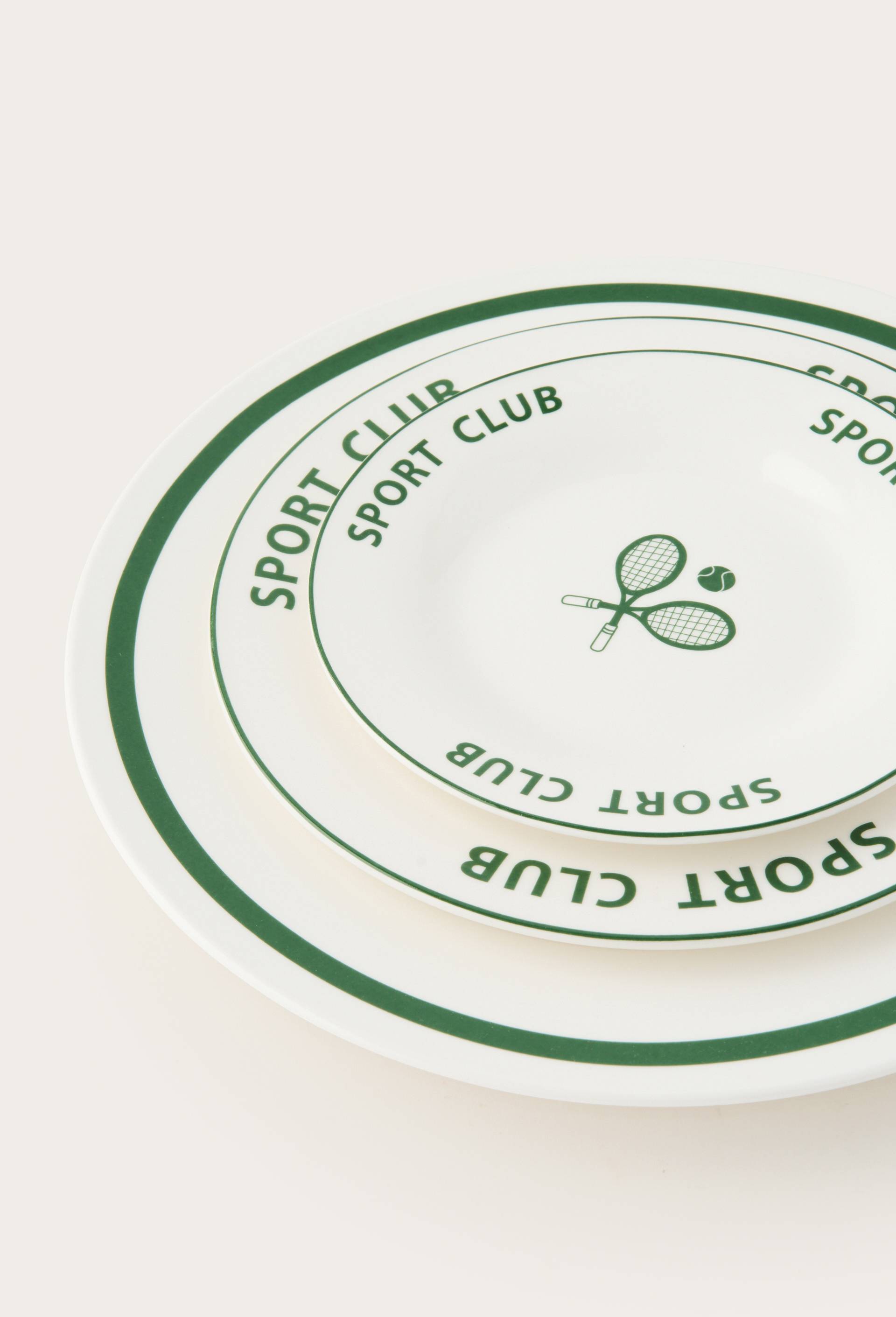 Assiette plate finition liser&eacute;, 27cm, Vert, large image number 1.0