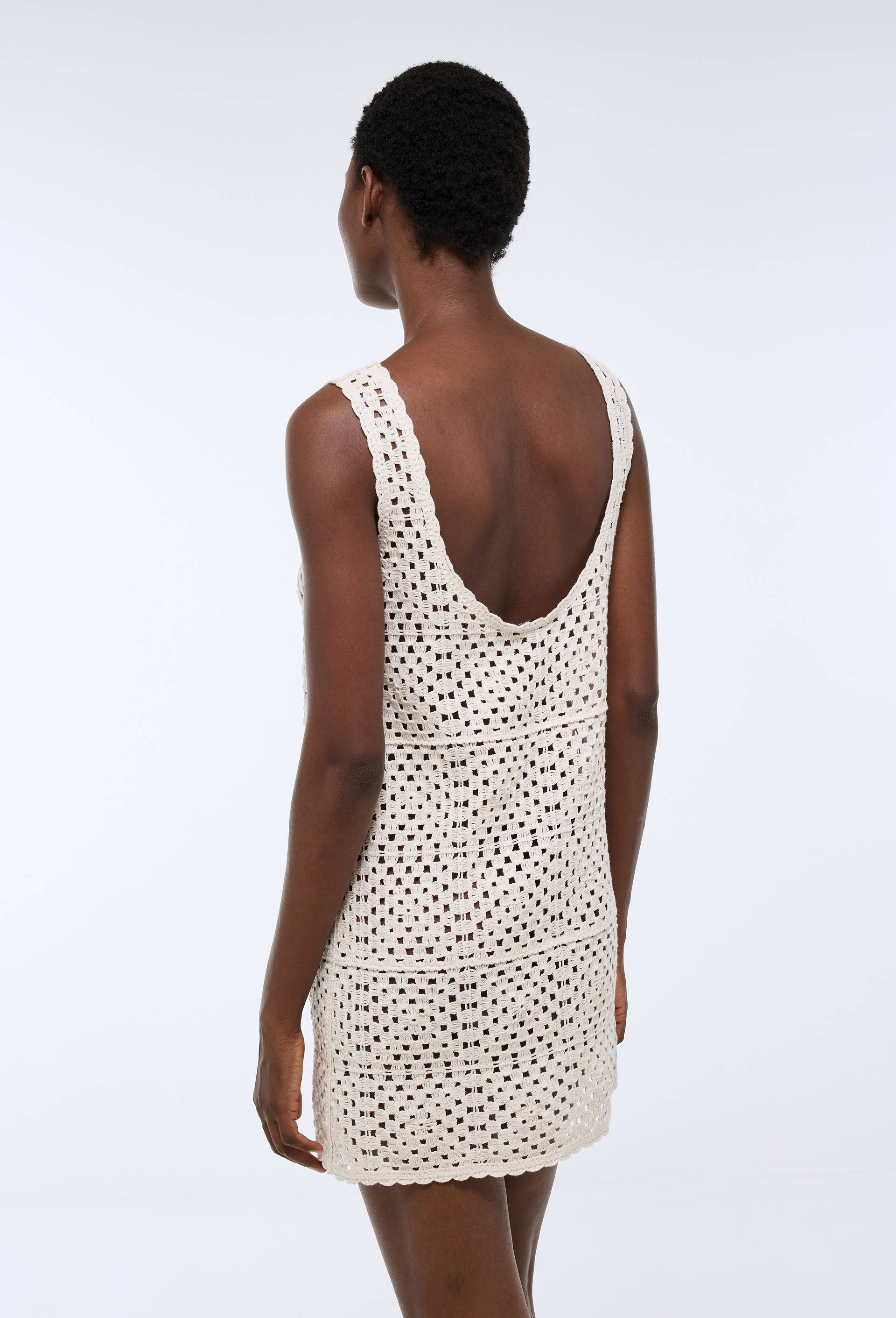 Robe en crochet, Beige, large image number 1