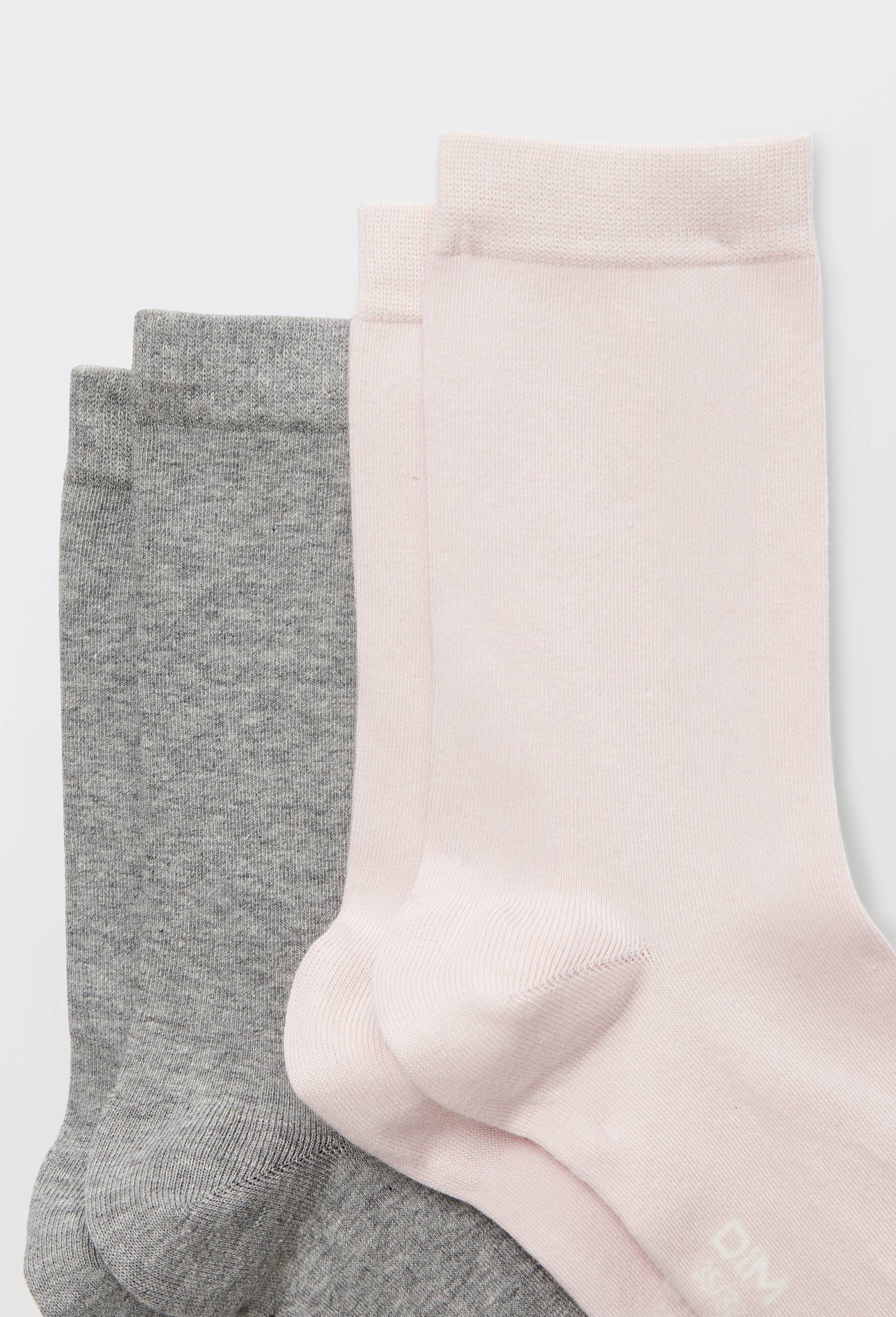Lot de 2 chaussettes en coton DIM, Rose clair, large image number 1