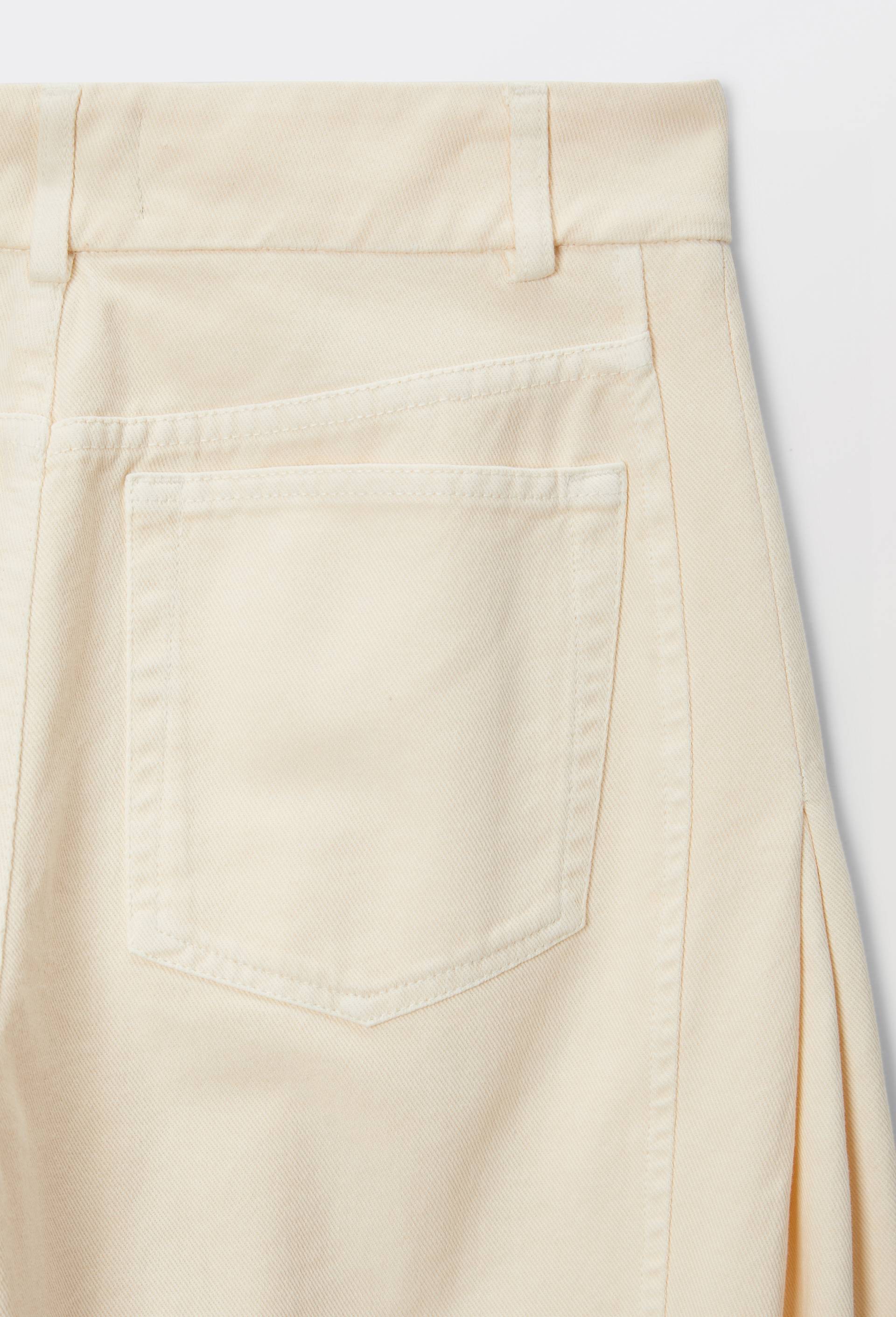 Pantalon barrel en coton, poches c&ocirc;t&eacute;s, Beige clair, large image number 5.0