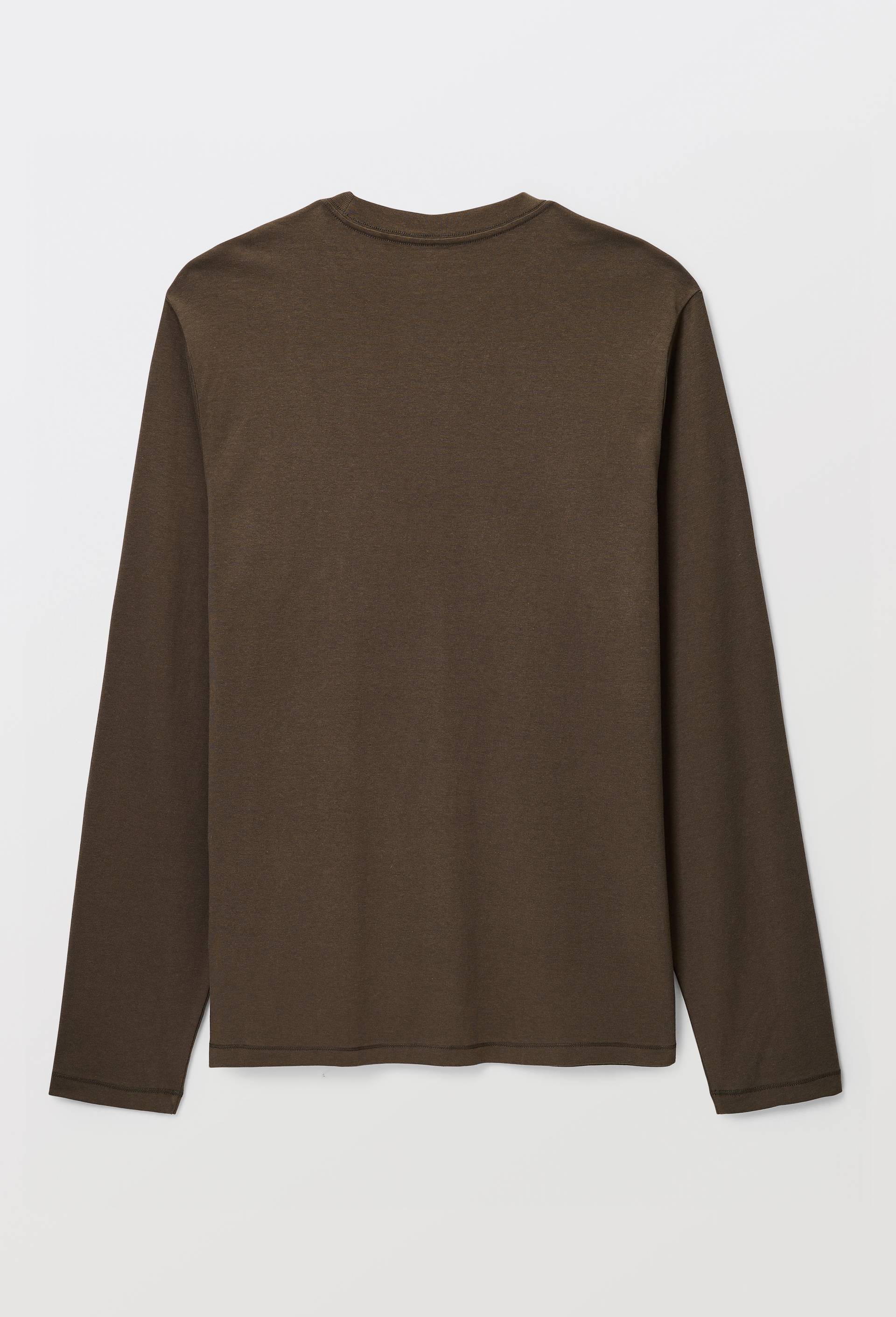 T-shirt col rond manches longues en coton BIO GOTS, Brun fonc&eacute;, large image number 3
