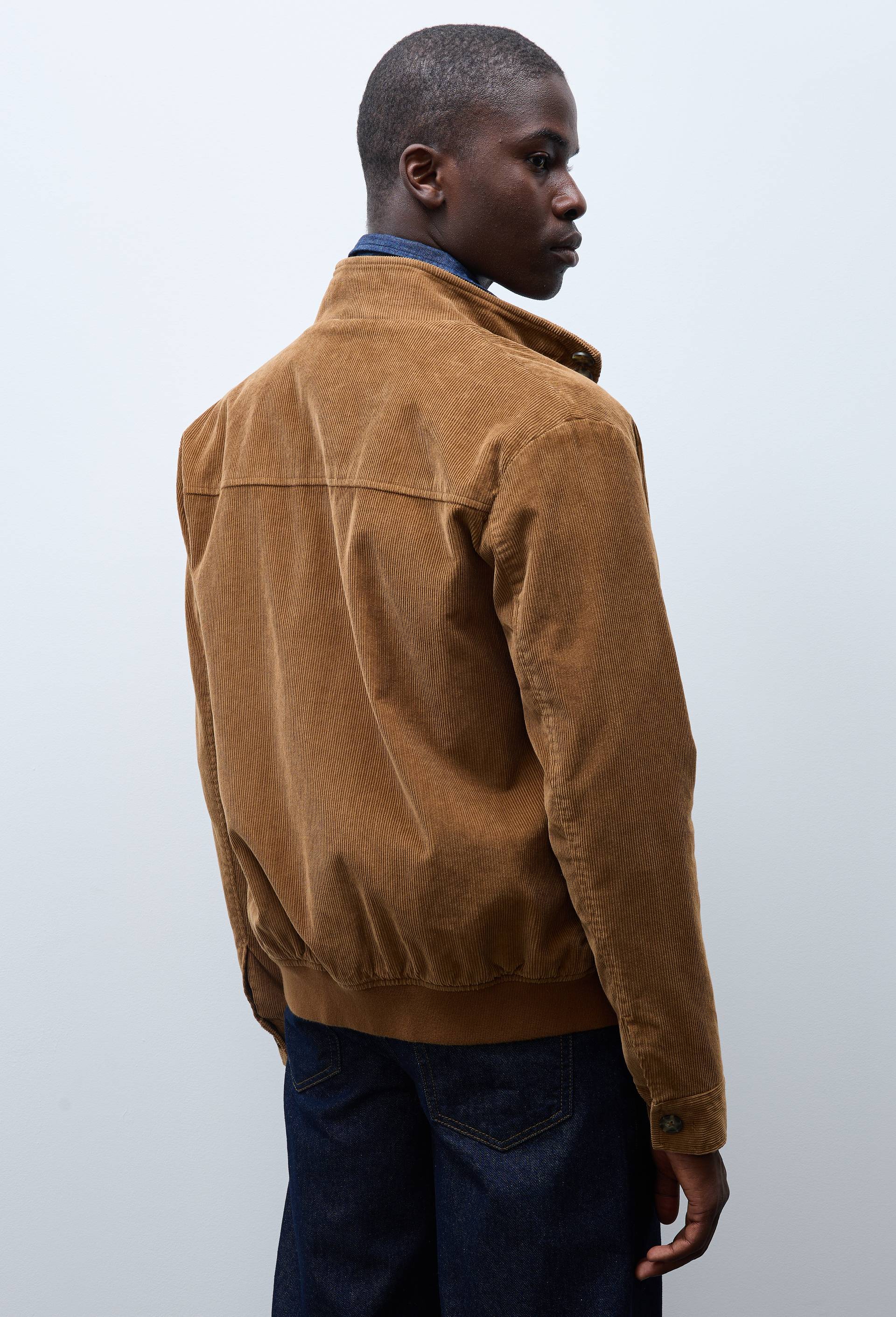 Veste col montant en velours, Beige, large image number 2.0