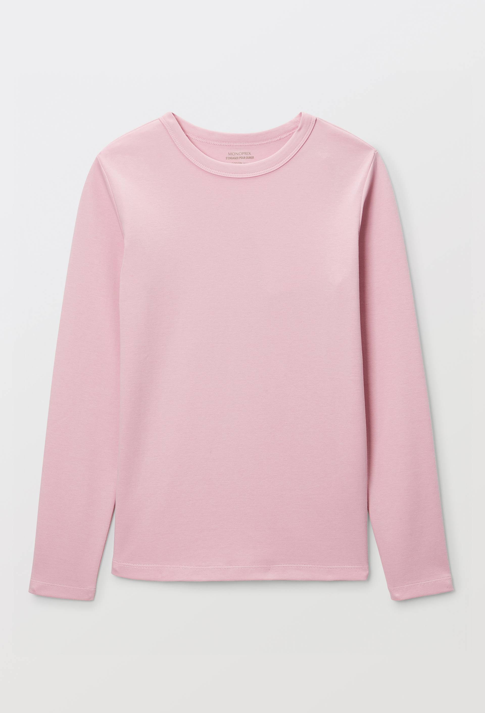 T-shirt &agrave; manches longues &eacute;pais en coton BIO GOTS, Rose, large image number 2.0