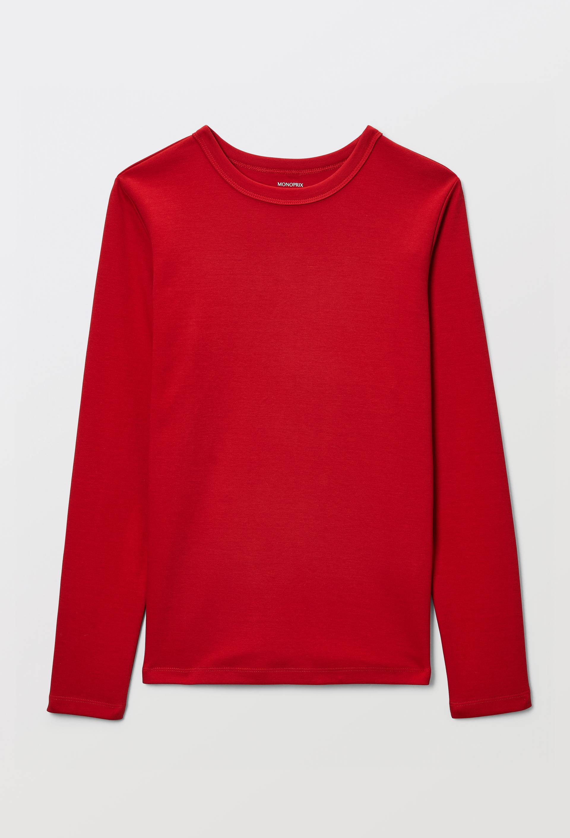 T-shirt &agrave; manches longues &eacute;pais en coton BIO GOTS, Rouge, large image number 2.0