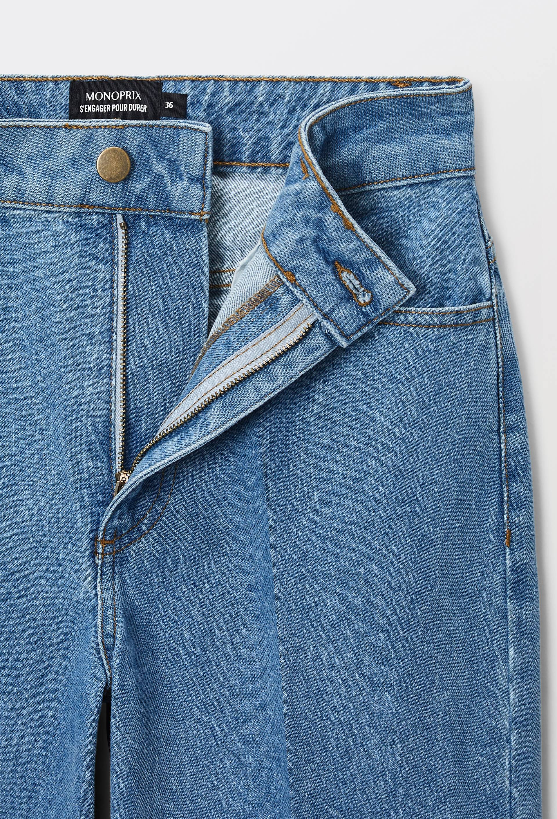 Jean taille haute large, Bleu, large image number 3.0