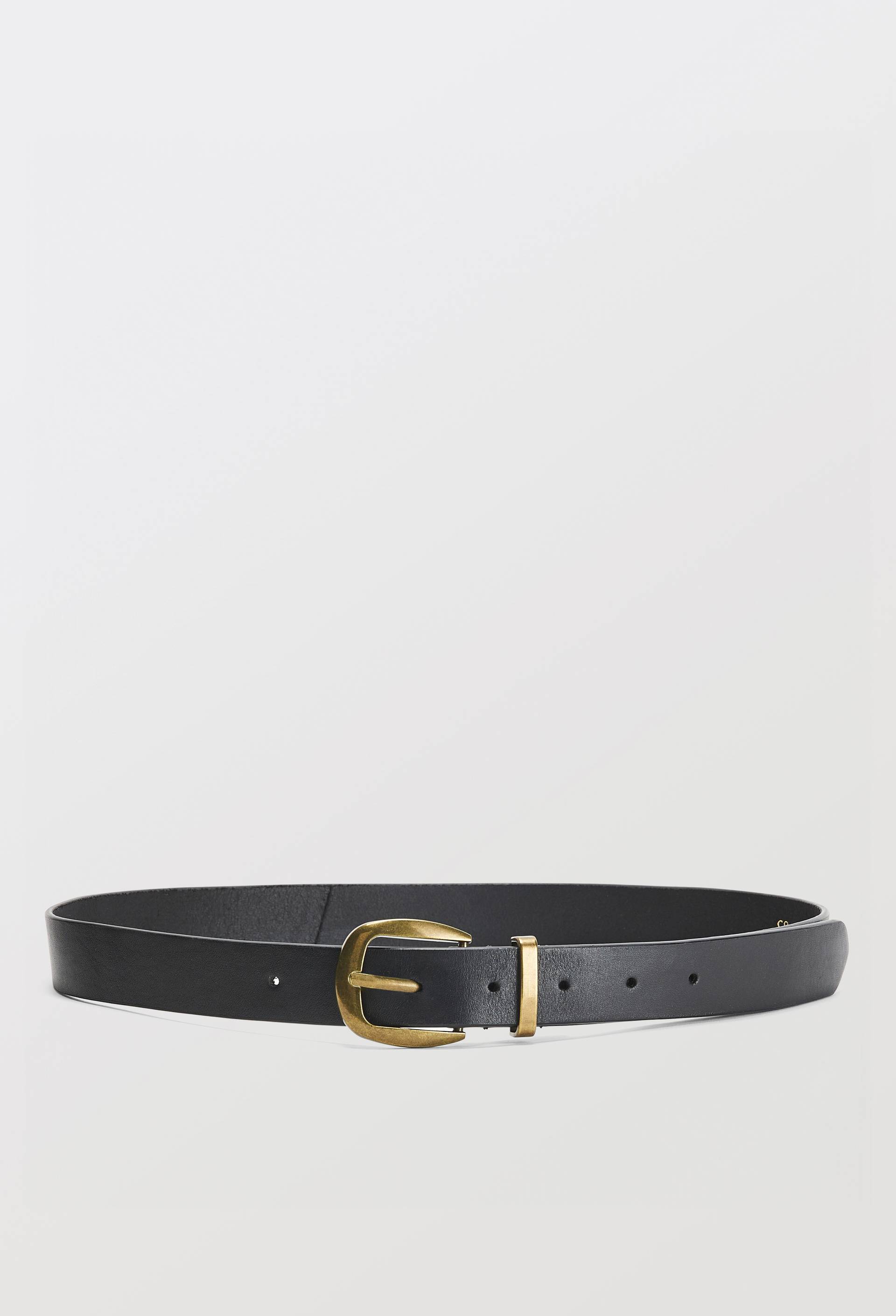 Ceinture bijou en cuir, Noir, large image number 0.0