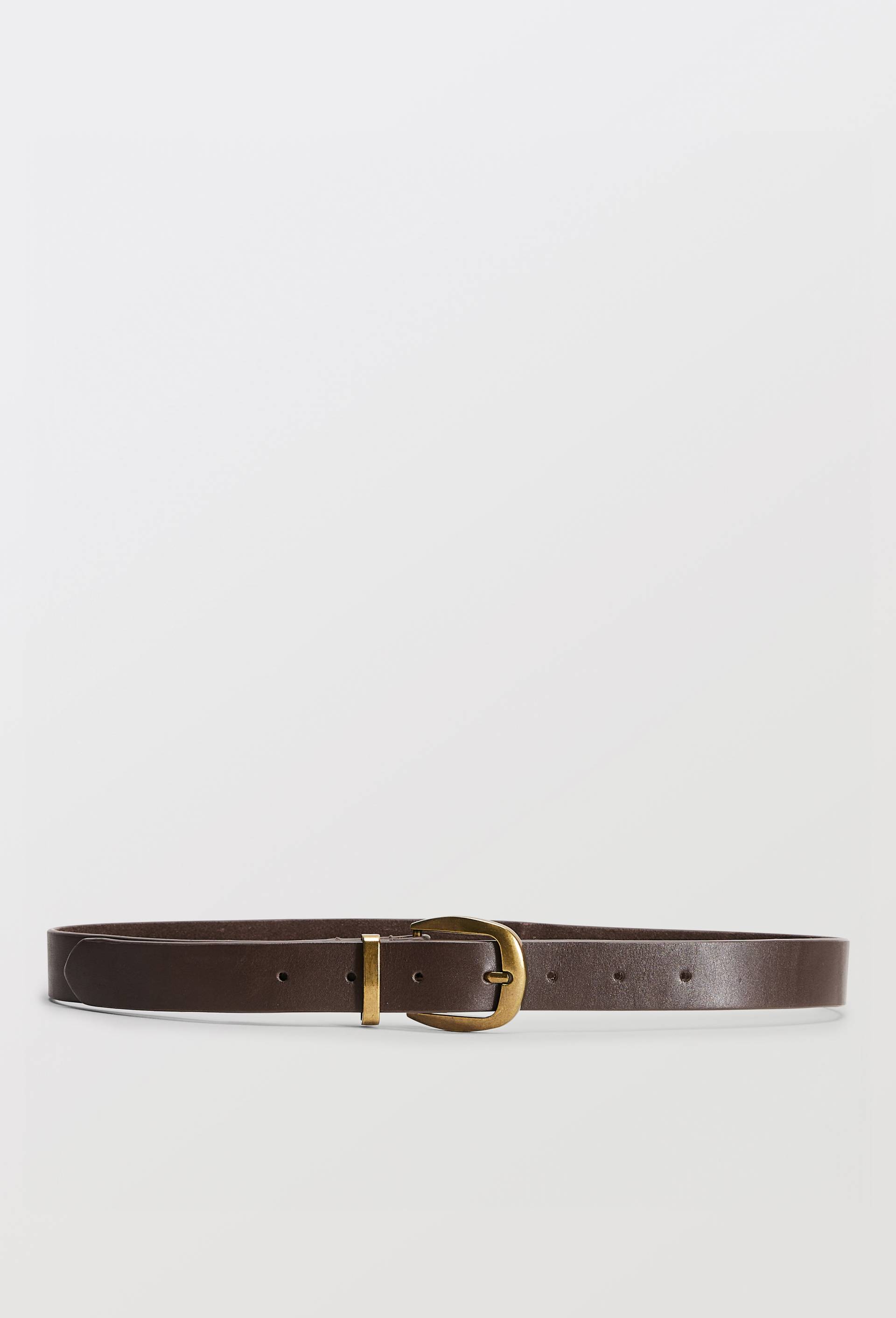 Ceinture bijou en cuir, Brun fonc&eacute;, swatch image