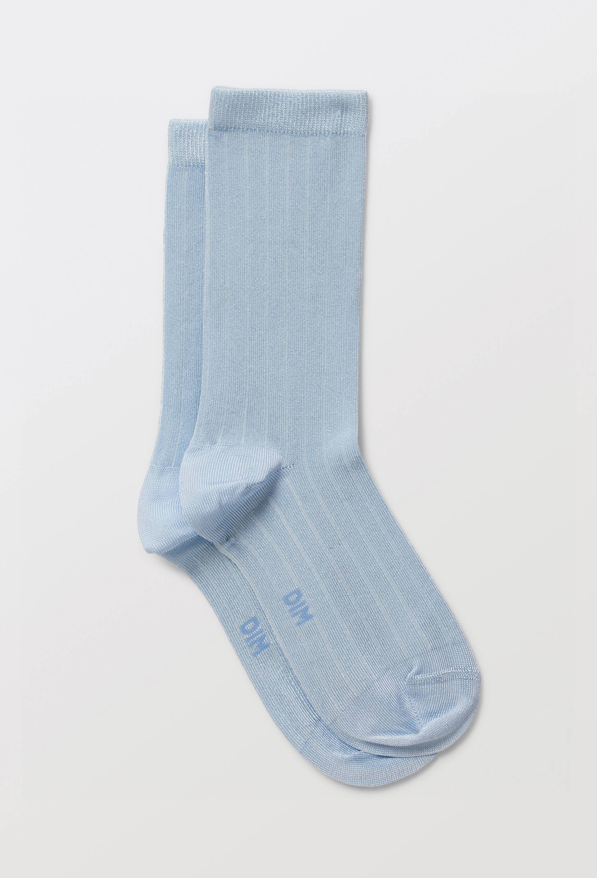 La paire de chaussettes DIM, certifi&eacute; OEKO-TEX, Bleu clair, large image number 0