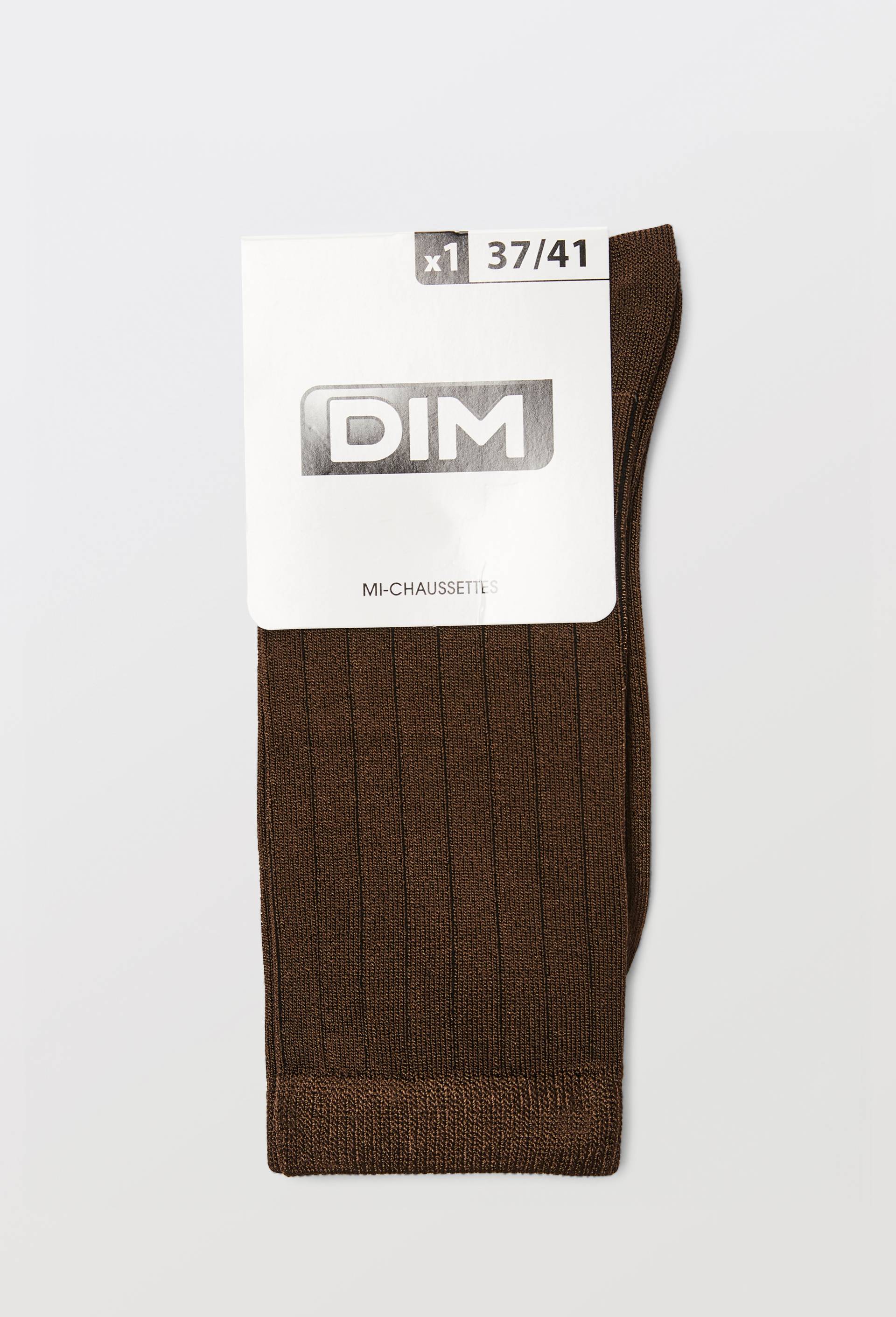 La paire de chaussettes DIM, certifi&eacute; OEKO-TEX, Brun fonc&eacute;, large image number 2