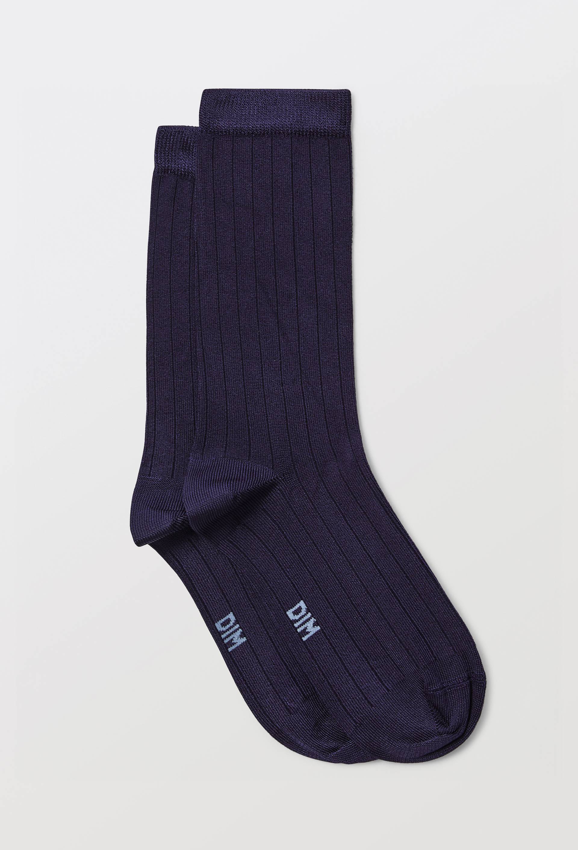 La paire de chaussettes DIM, certifi&eacute; OEKO-TEX, Bleu fonc&eacute;, large image number 0