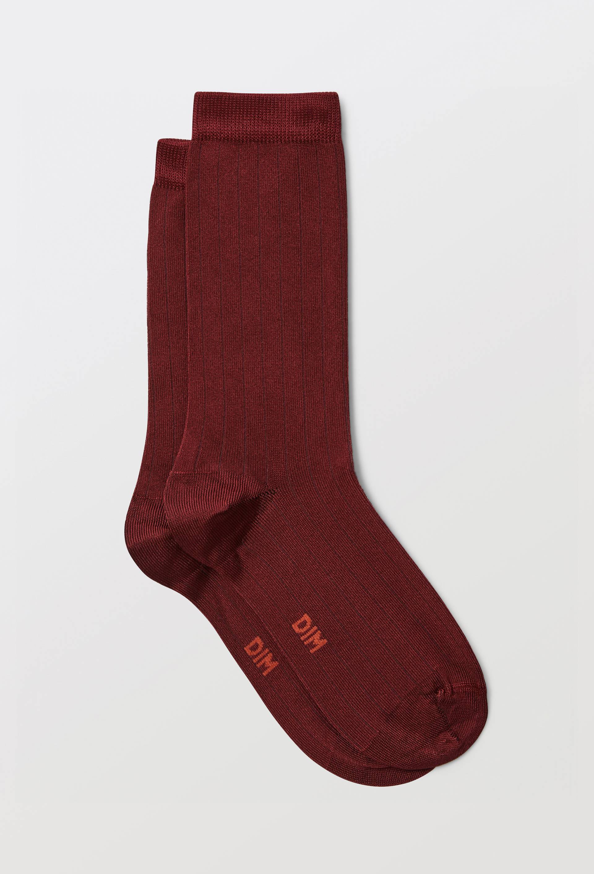La paire de chaussettes DIM, certifi&eacute; OEKO-TEX, Rouge fonc&eacute;, swatch image