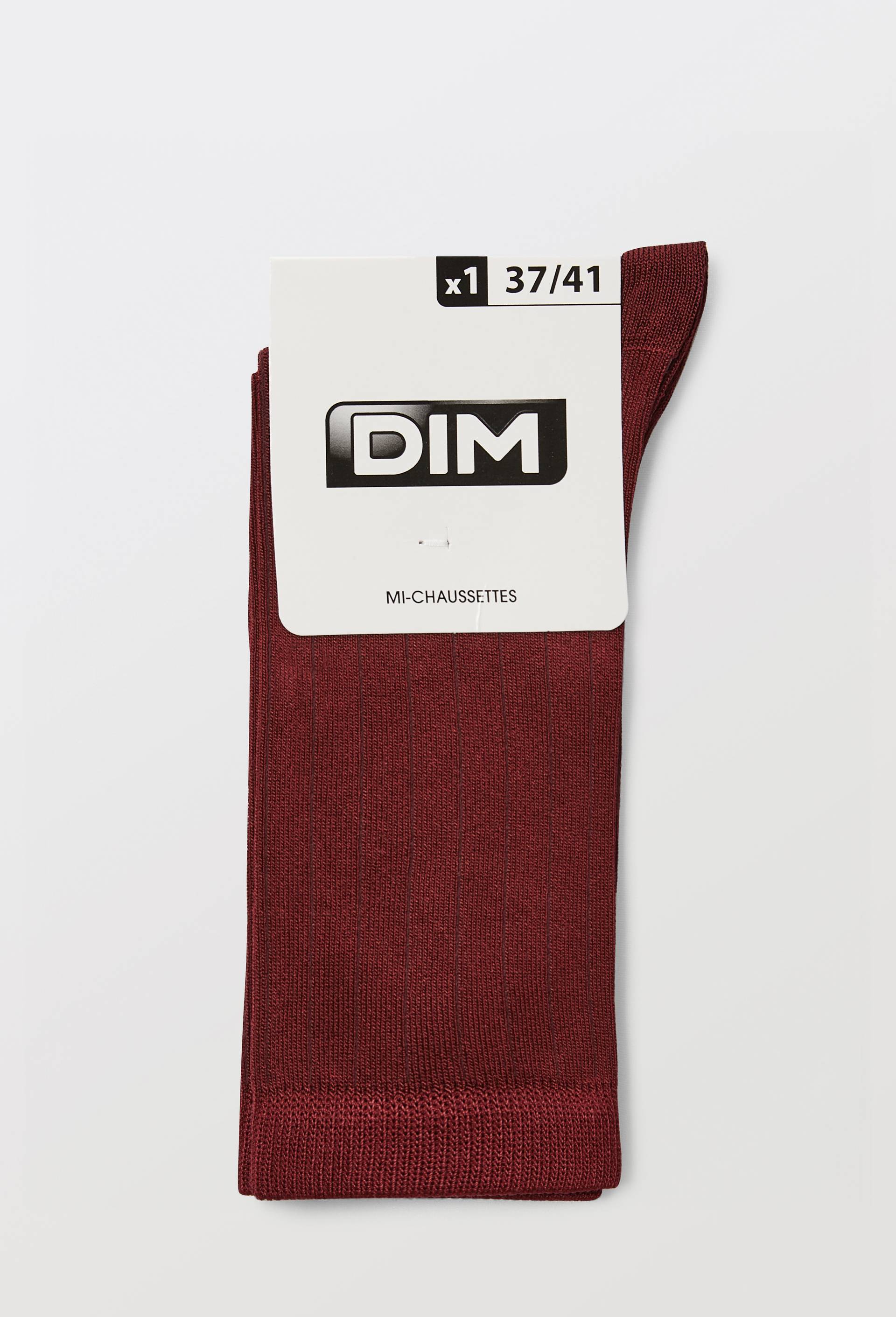 La paire de chaussettes DIM, certifi&eacute; OEKO-TEX, Rouge fonc&eacute;, large image number 2