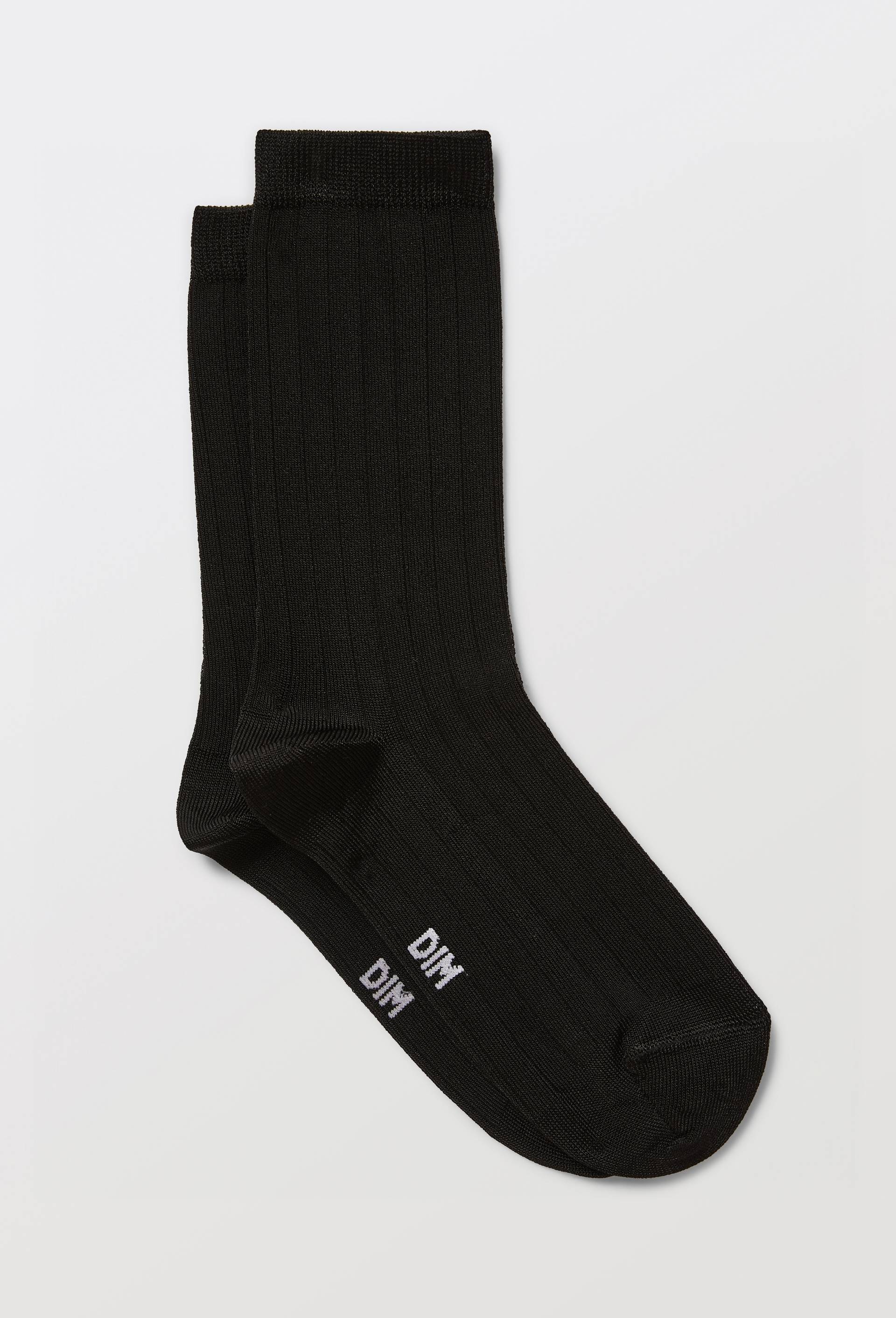 La paire de chaussettes DIM, certifi&eacute; OEKO-TEX, Noir, large image number 0.0